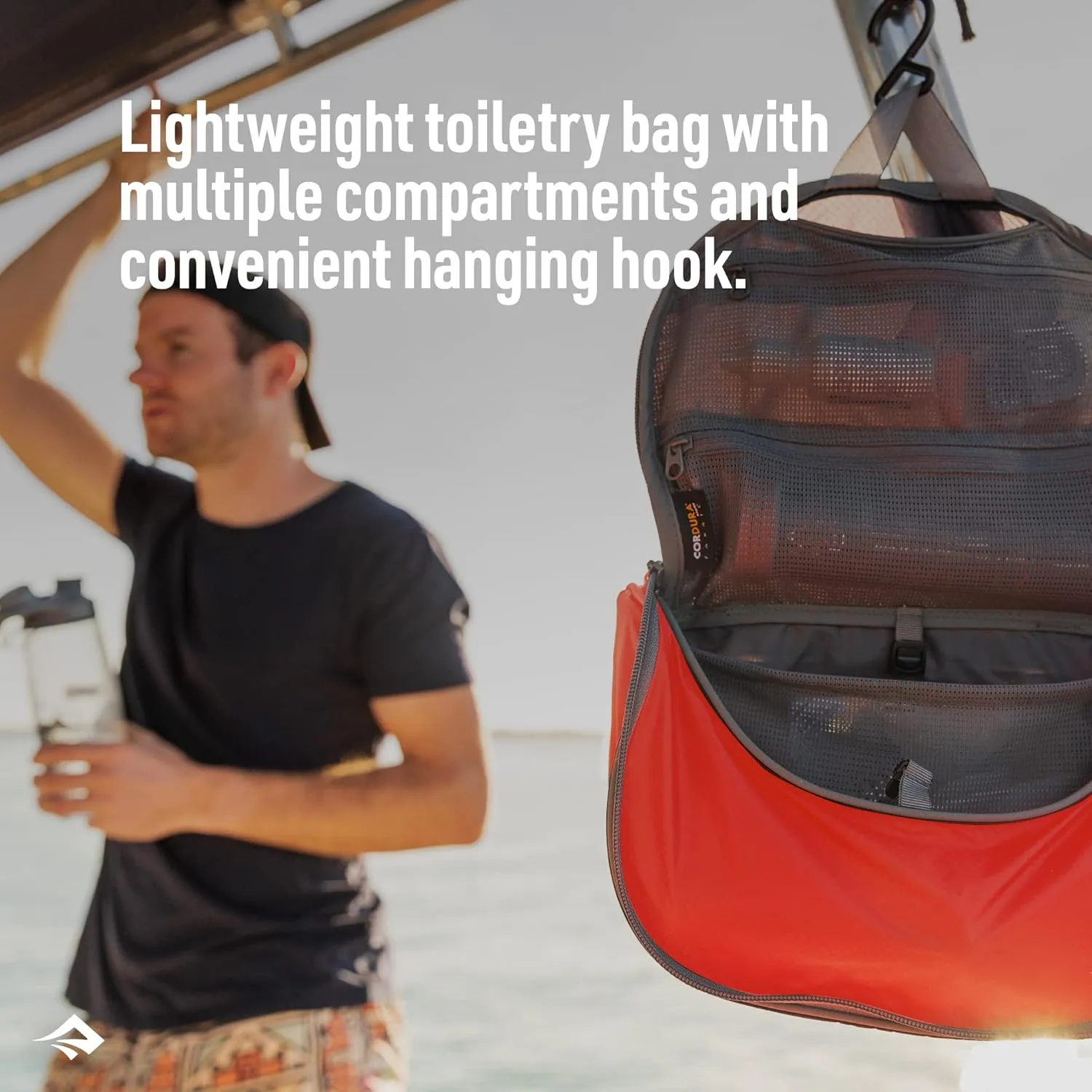Sea to Summit Large Hanging Toiletry Bag, Travel Organizer for Men and Women, HighRise Grey