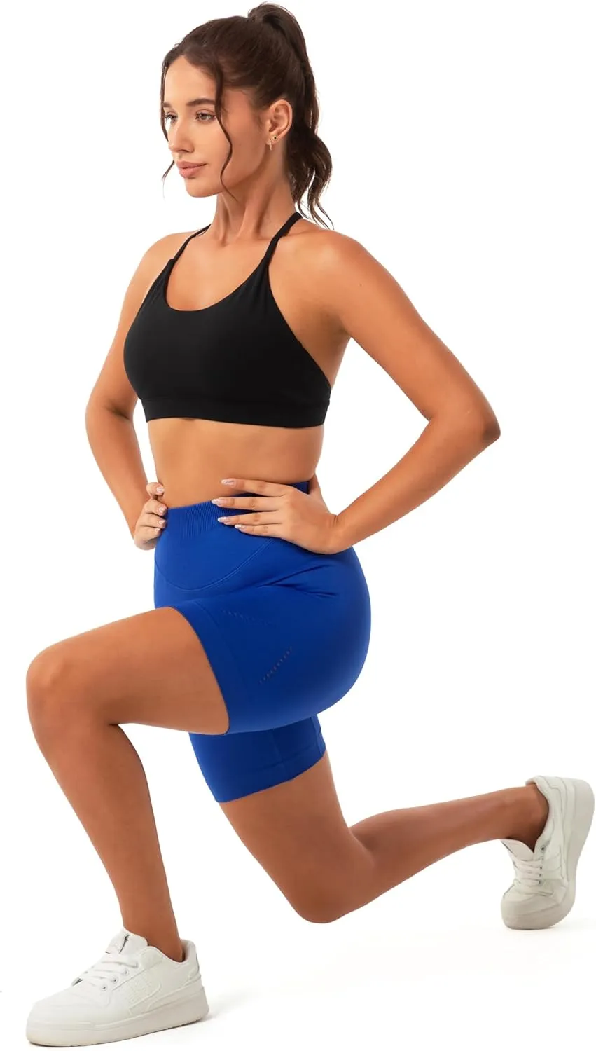 Seamless Workout Shorts for Women, Tummy Control Women's Gym Shorts No Front Seam, High Waisted Athletic Shorts