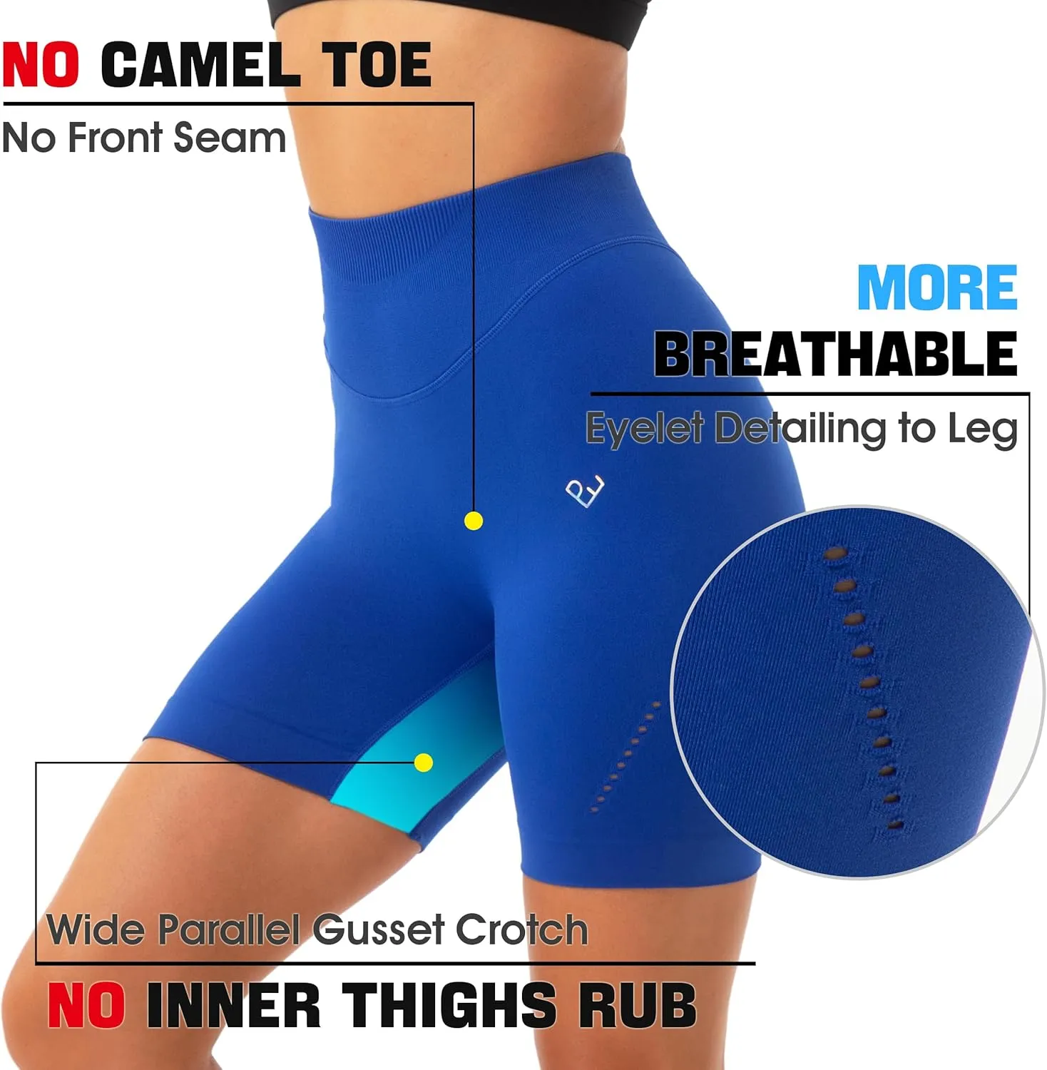 Seamless Workout Shorts for Women, Tummy Control Women's Gym Shorts No Front Seam, High Waisted Athletic Shorts