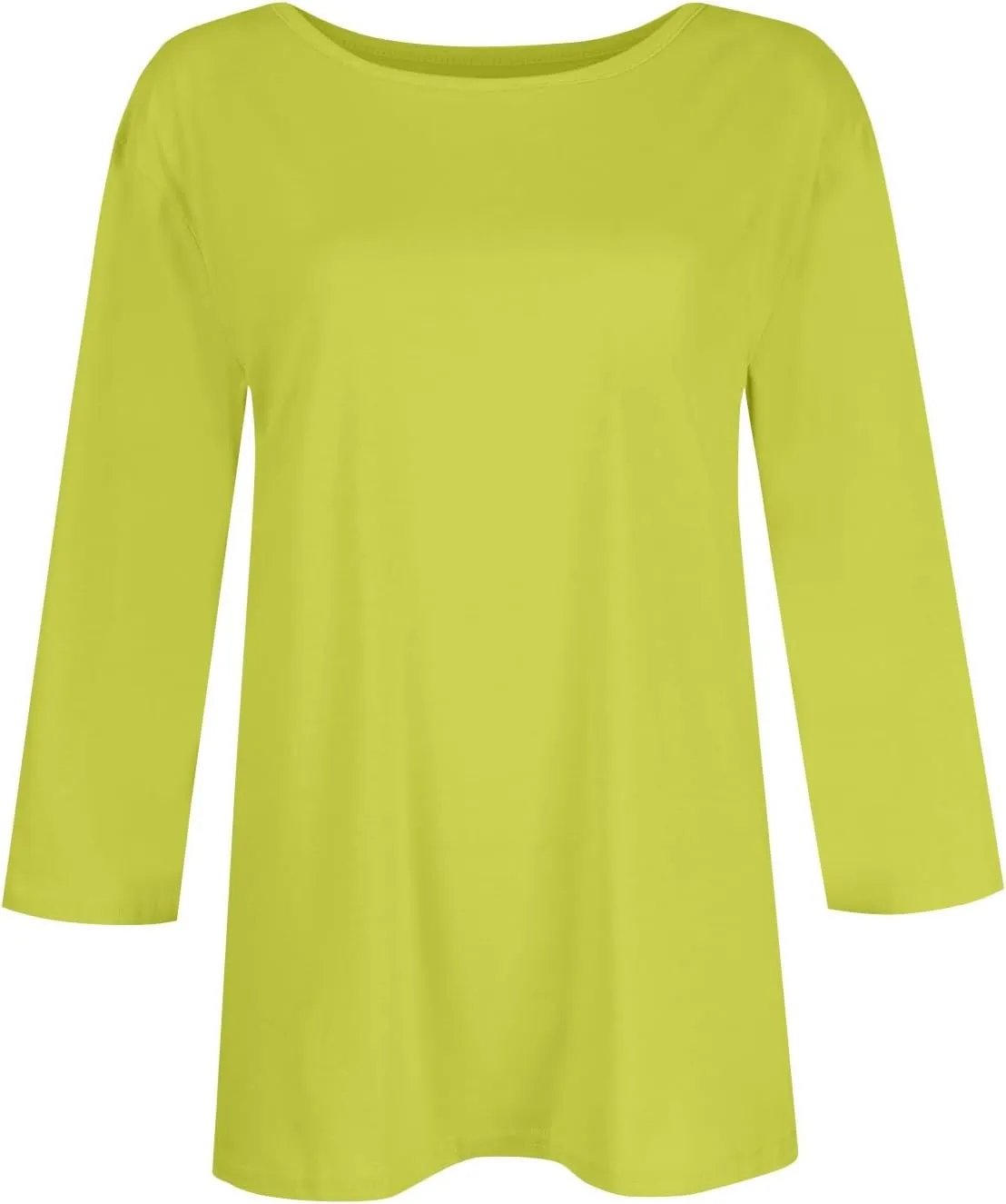 Shirts for Women Summer 3/4 Sleeve Crew Neck Printed Baggy Tops Holiday Dressy Casual Three Quarter Cute Womens Tops