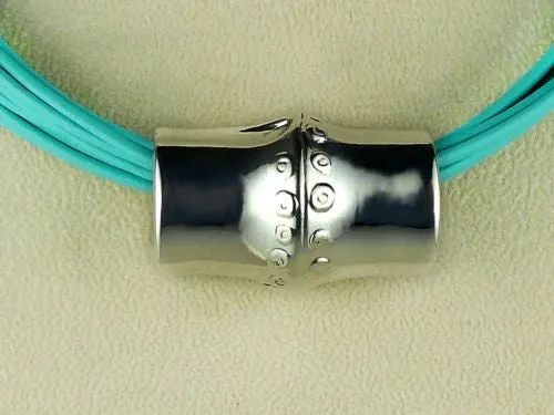 Simon Sebbag Bamboo Sterling Silver Slide Bead 181 for Leather Necklace