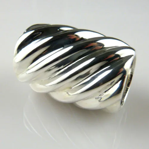 Simon Sebbag Ridged Sterling Silver Slide Bead 204 for Leather Necklace