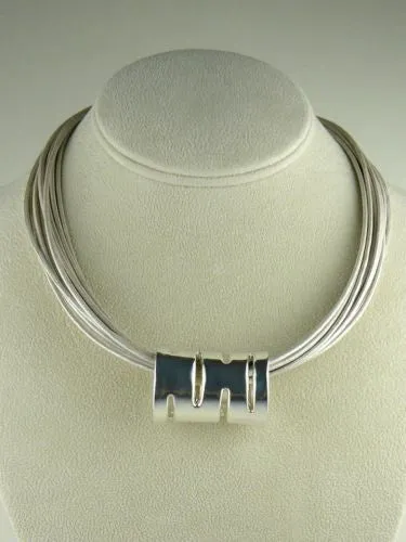 Simon Sebbag Sterling Silver Slide Bead 208 for Leather Necklace