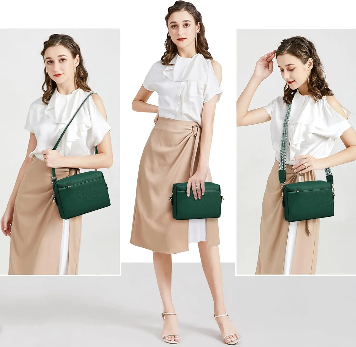 Small Crossbody Bags for Women Vegan Leather Purses Women's Shoulder Handbags Wallet Satchel Cross Body Purse