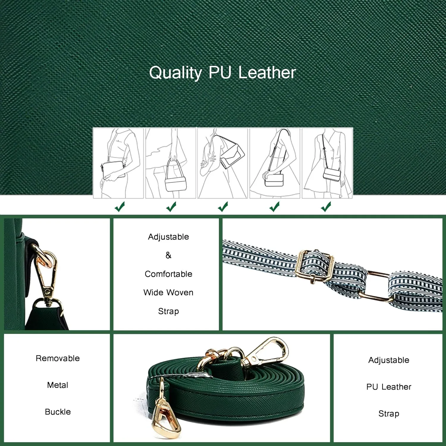 Small Crossbody Bags for Women Vegan Leather Purses Women's Shoulder Handbags Wallet Satchel Cross Body Purse