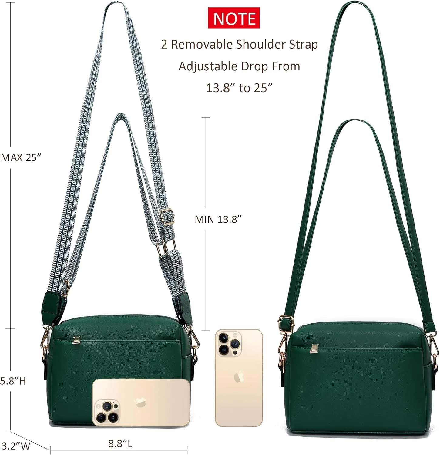 Small Crossbody Bags for Women Vegan Leather Purses Women's Shoulder Handbags Wallet Satchel Cross Body Purse