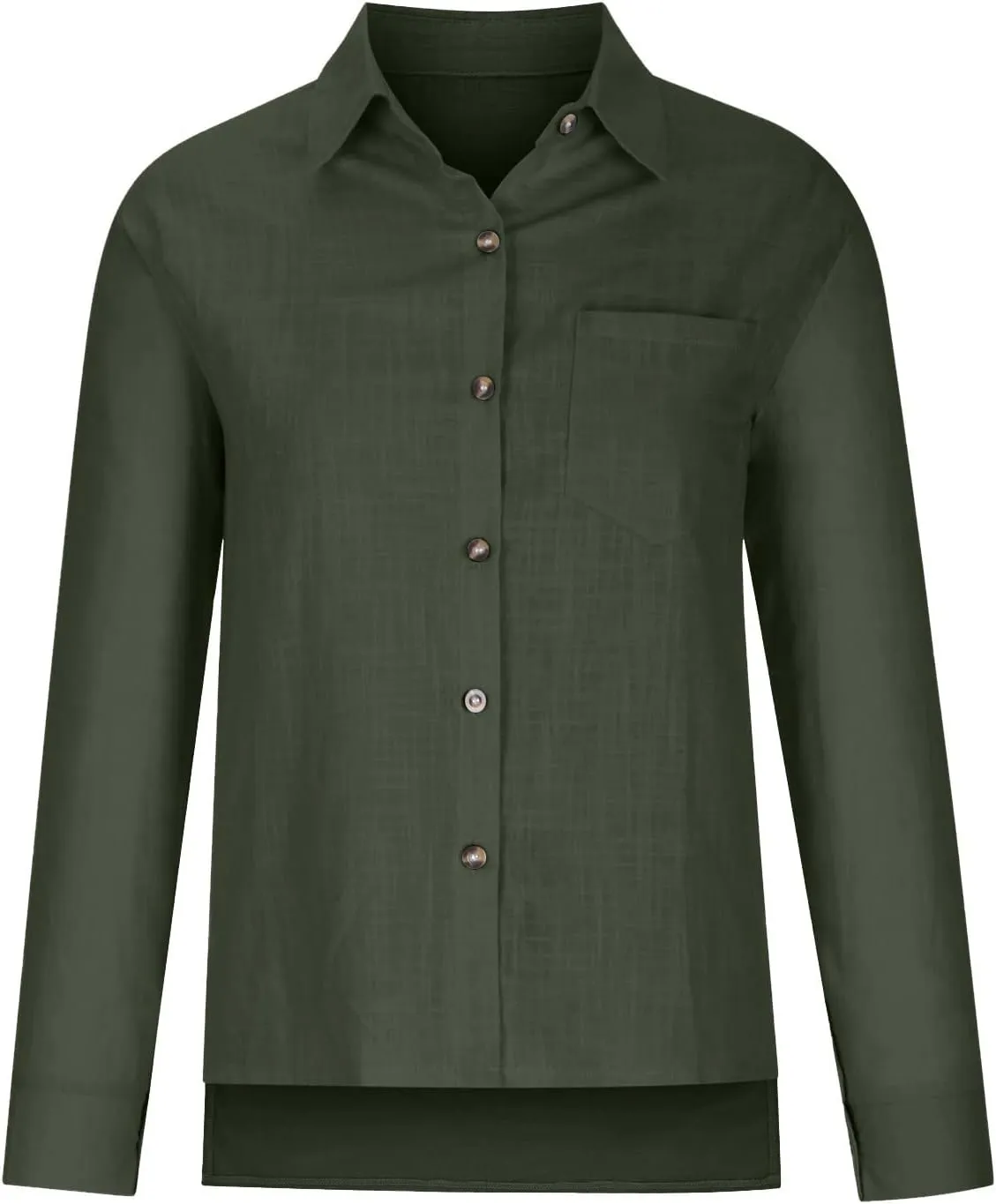 SMIDOW Womens Cotton Linen Button Down Shirt