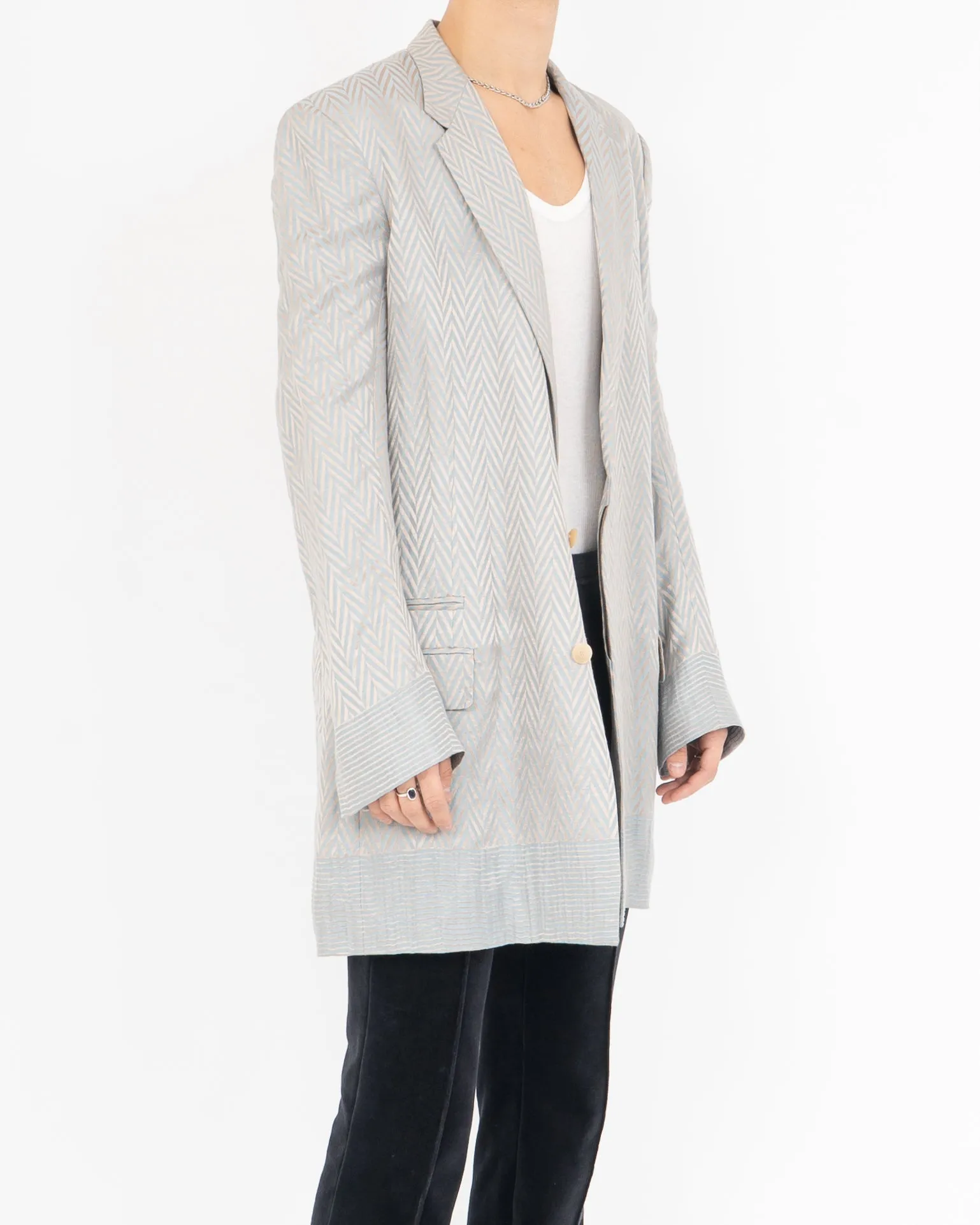 SS15 Chevron Blazer Coat