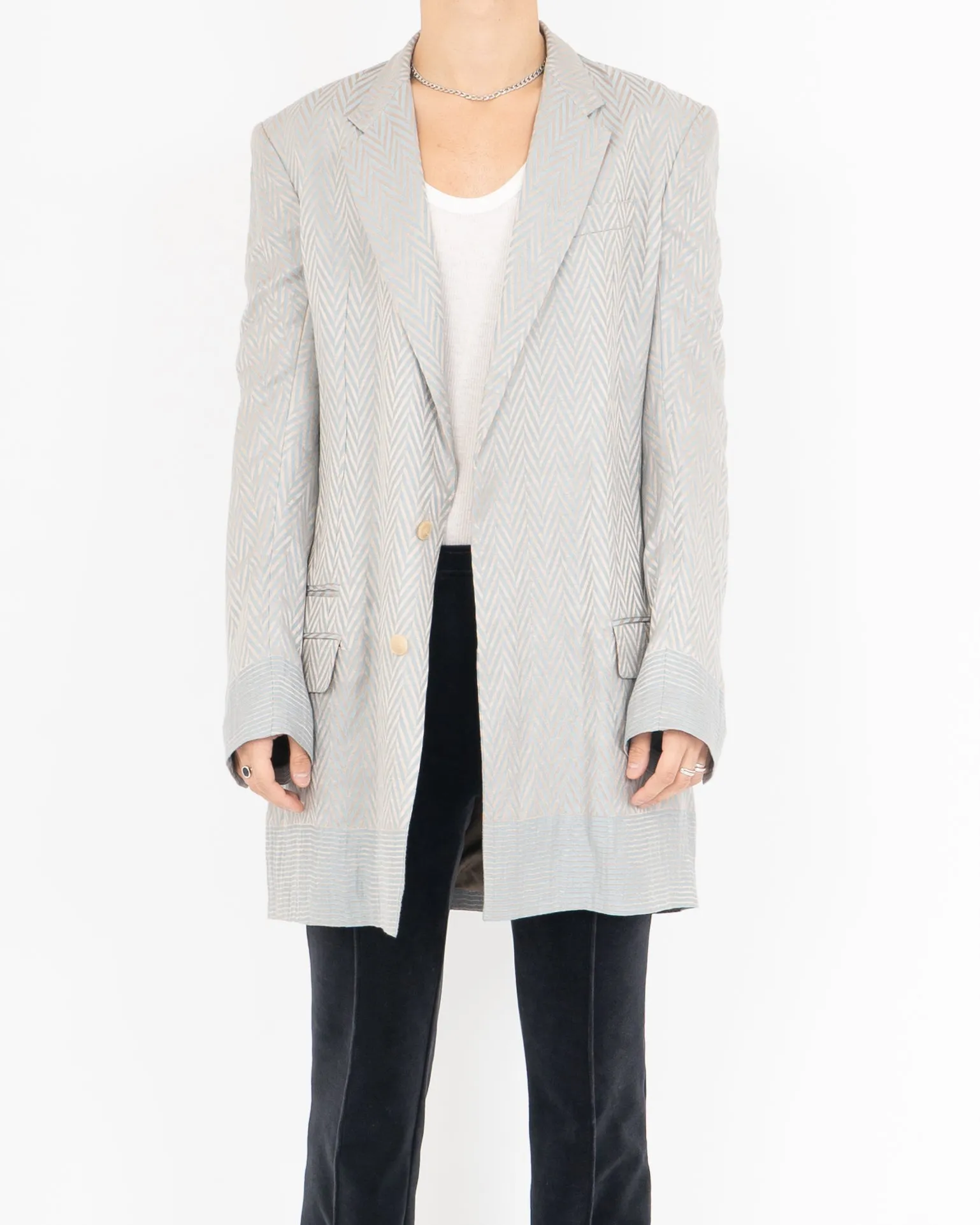 SS15 Chevron Blazer Coat