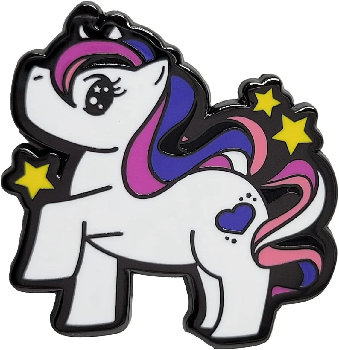 Subtle Genderfluid Pin | Cute Gay Little Pony Enamel Pin with Genderfluid Pride Flag Colors | Lowkey Pride Pin | Subtle LGBT
