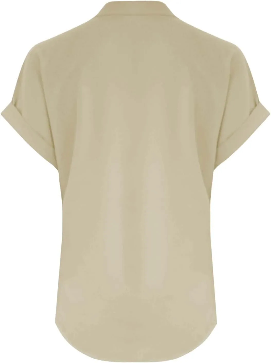 Summer Cotton Linen Shirts for Women 2025 Button Down Short Sleeve V Neck Shirts Solid Color Comfy Blouses Tunic Tops