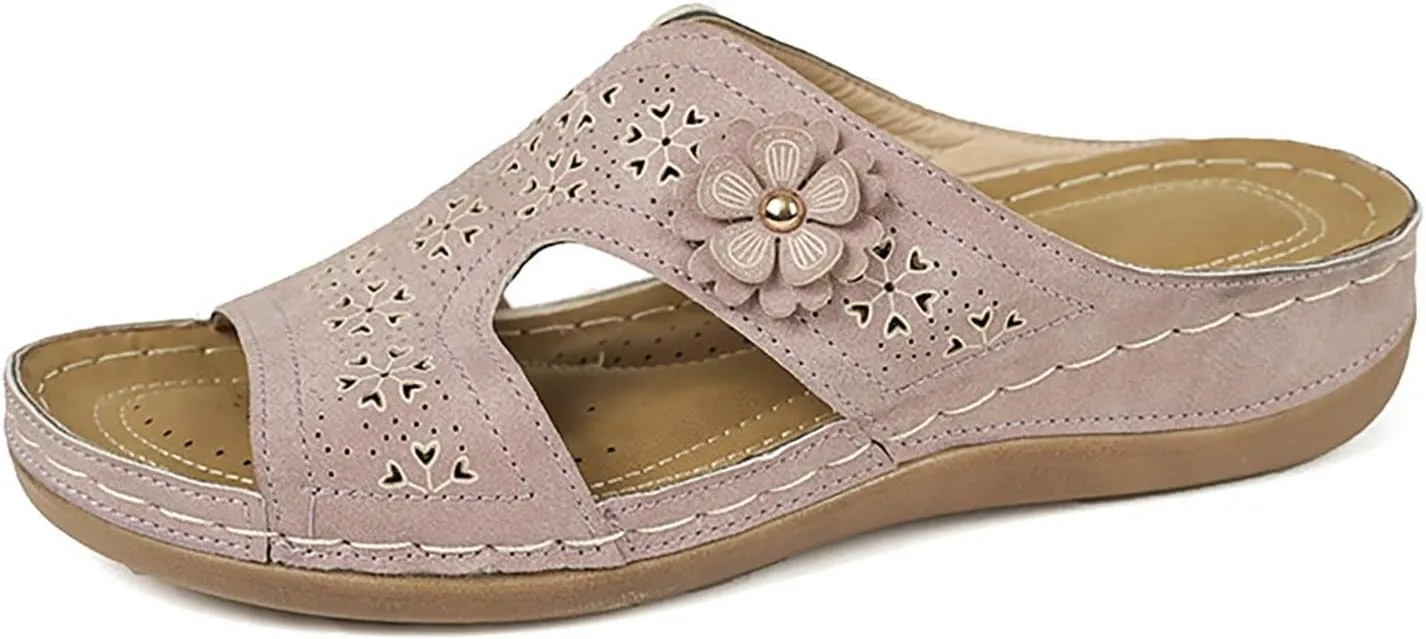 Summer Sandals for Women Comfortable Arch Support Breathable Open Toe Beach Shoes Dressy Platform Wedge Sandals