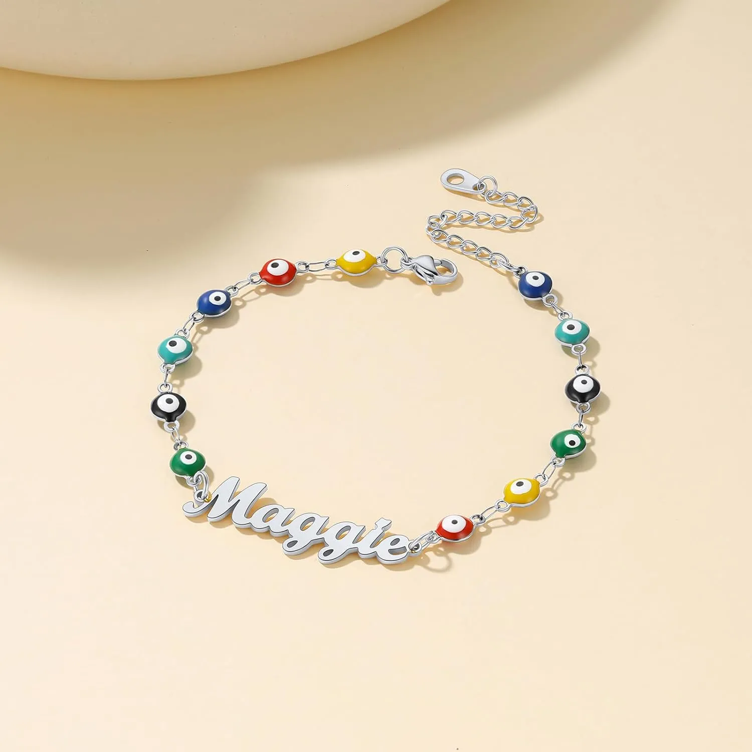 Supcare Evil Eye Anklets for Women,Cuban/Figaro/Mariner/Snake Chain Layered Ankle Bracelet Gifts (with Gift Packing)
