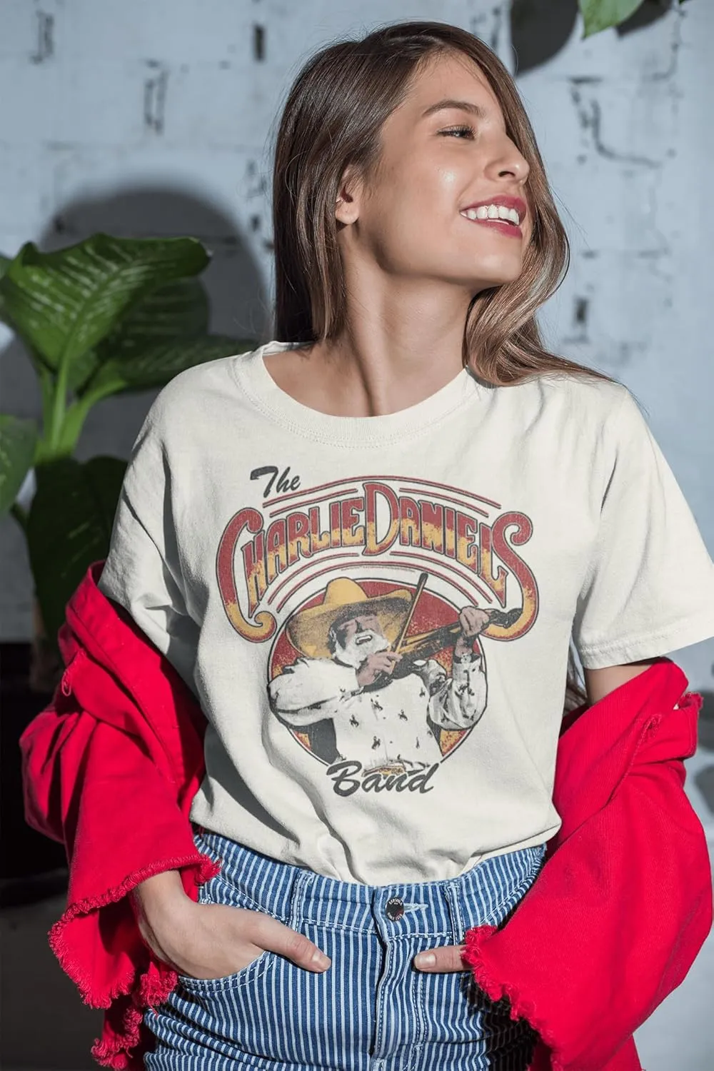 The Charlie Daniels Band T Shirt Logo & Charlie Adult Short Sleeve T Shirts Country Music Vintage Style Graphic Tees