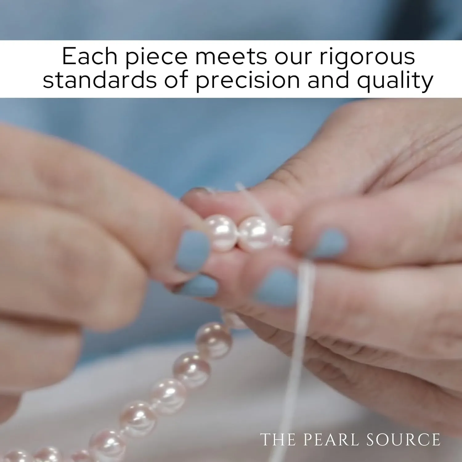 The Pearl Source White Freshwater Pearl Bracelet for Women with Genuine Cultured Pearls, 7.0-7.5mm
