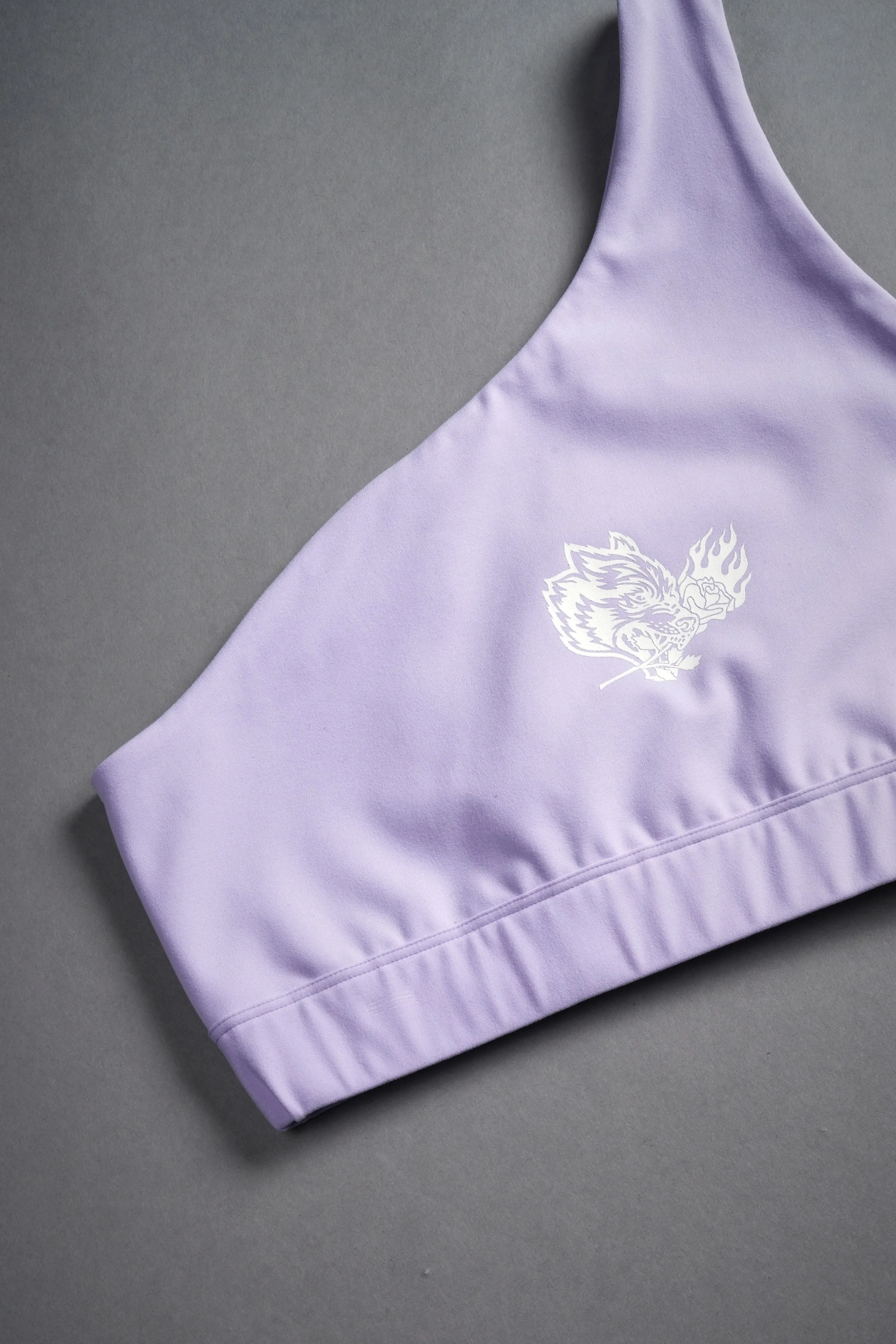 The Wolf and The Rose "One Shoulder" Energy Bra in Ghost Orchid