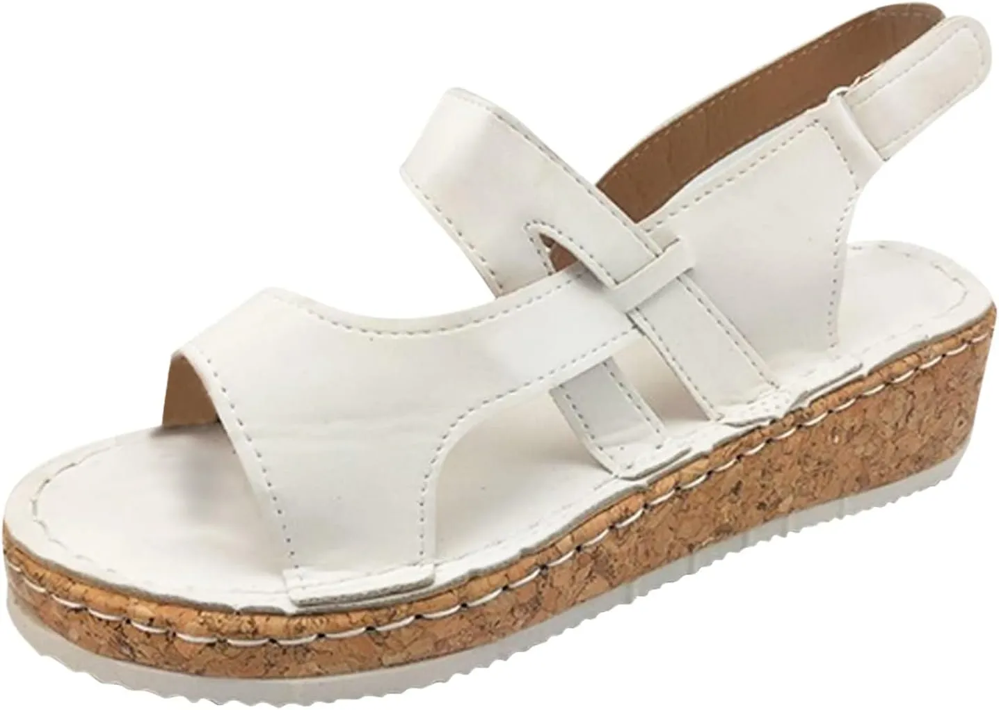 Thick Bottom Sandals for Women Orthopedic Bohemian Fashion Summer Rhinestone Memory Foam Non-Slip Shoes