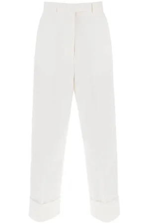 Thom Browne cropped wide leg jeans