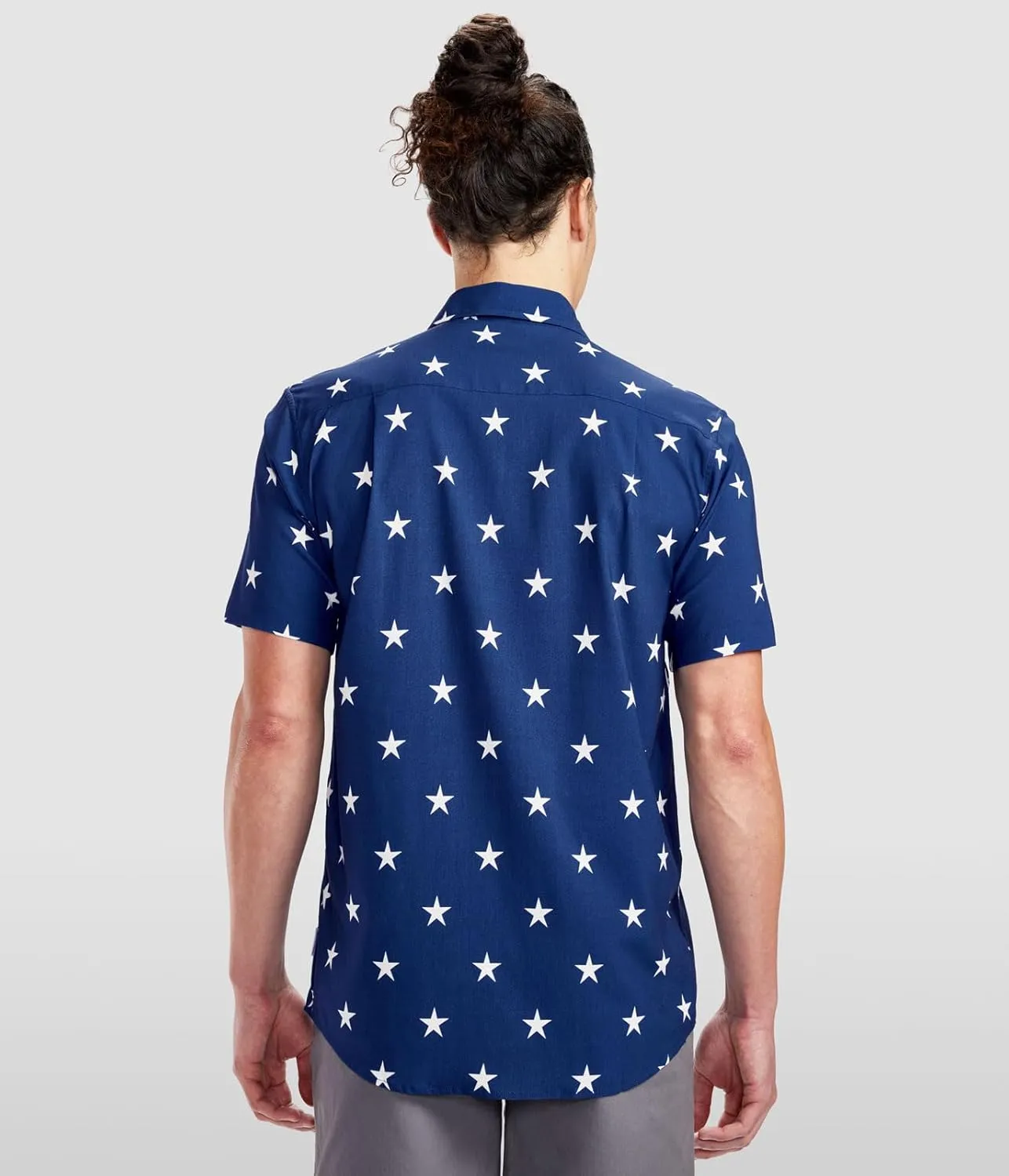 Tipsy Elves Patriotic Shirts for Men - USA Short Sleeve Button Up American Flag Shirts for Men for 4th of July