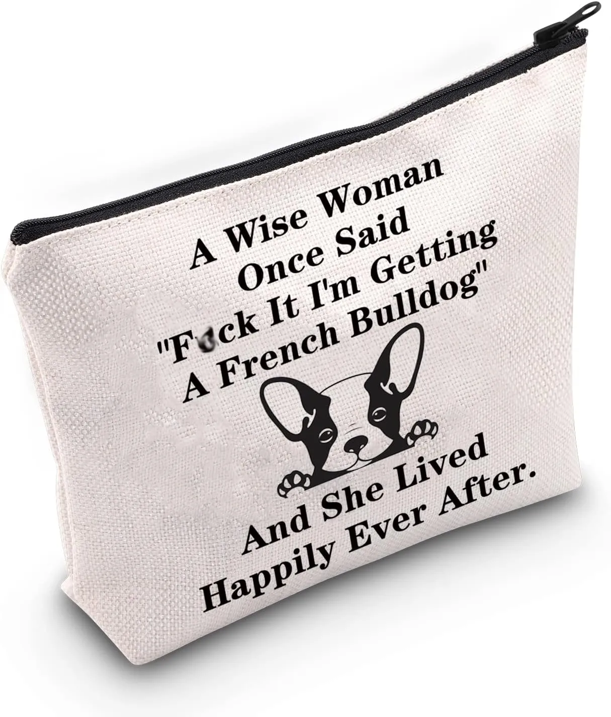 TSOTMO French Bulldog Canvas Tote Bag Dog Lover Gift Canvas Tote Bag For French Bulldog Mom