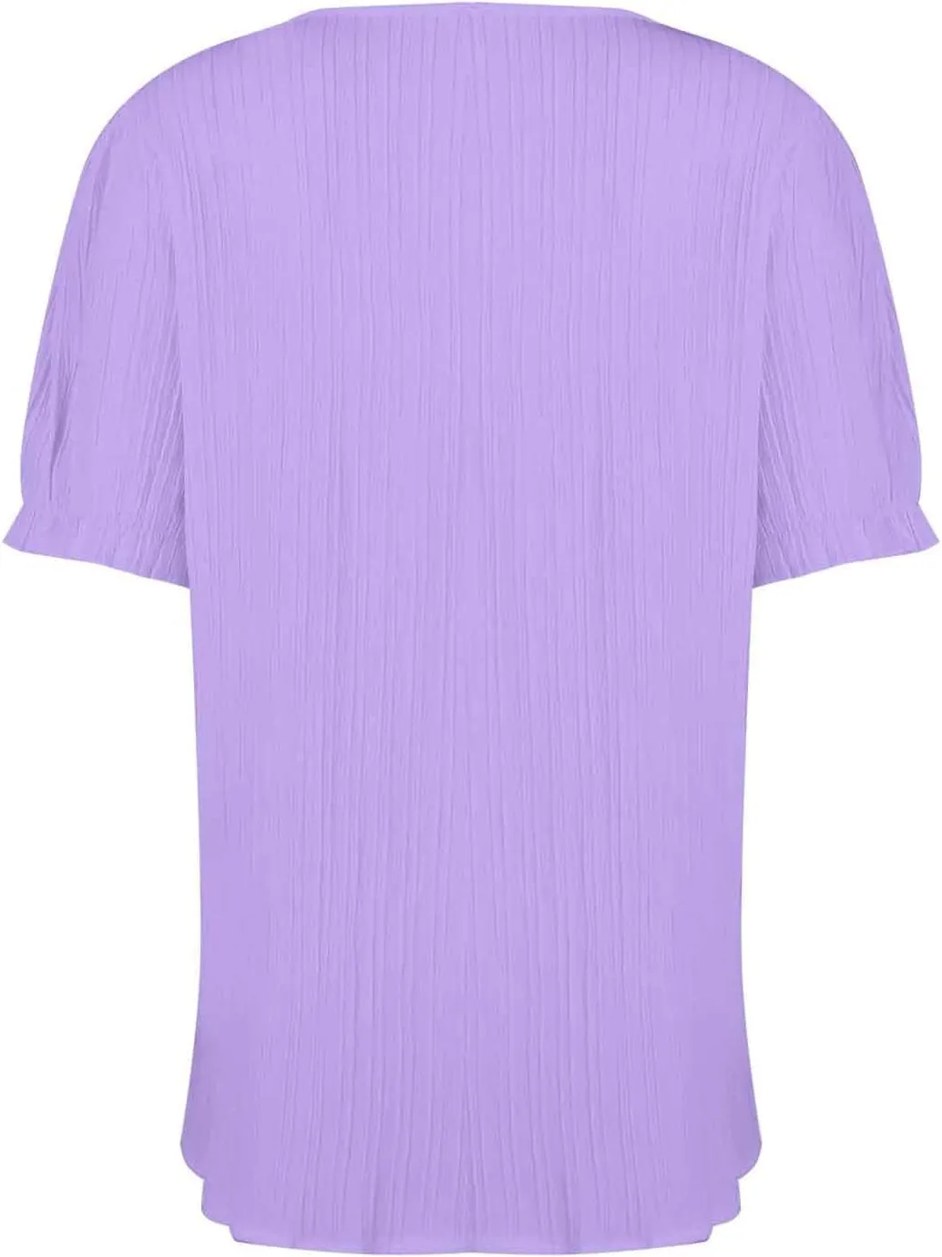 Tunic Tops for Women Casual Spring Womens Lace V Neck Puff Short Sleeve Pleated T-Shirts Summer Tops Tunic Blouse