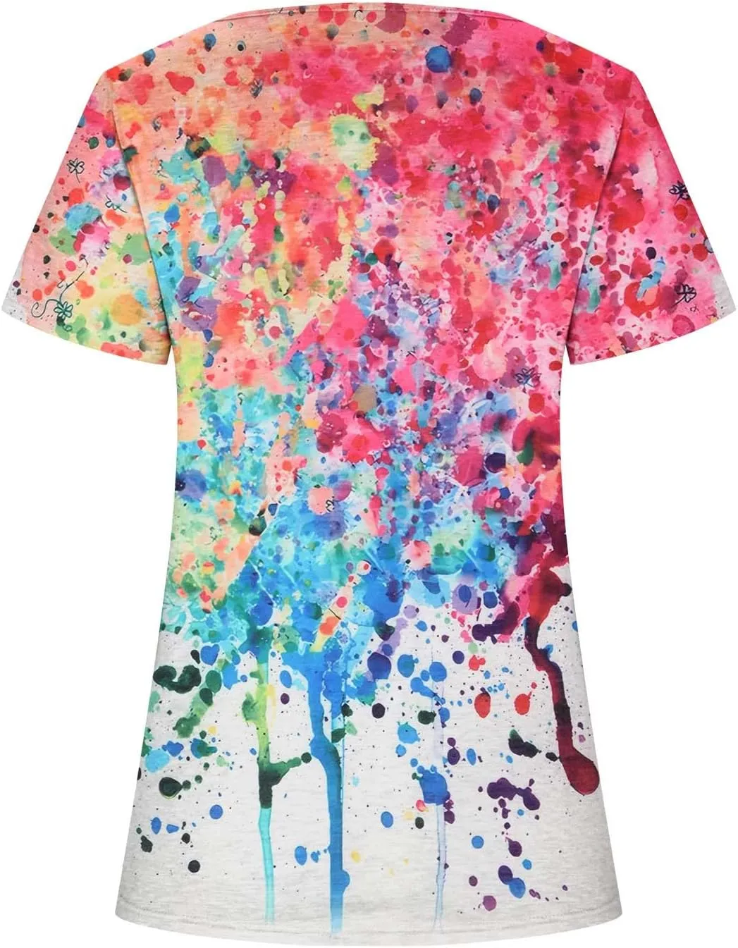 Tunic Tops for Women Trendy 2024 Boho Floral Print Summer Shirts Dressy Casual Square Neck Short Sleeve Blouses