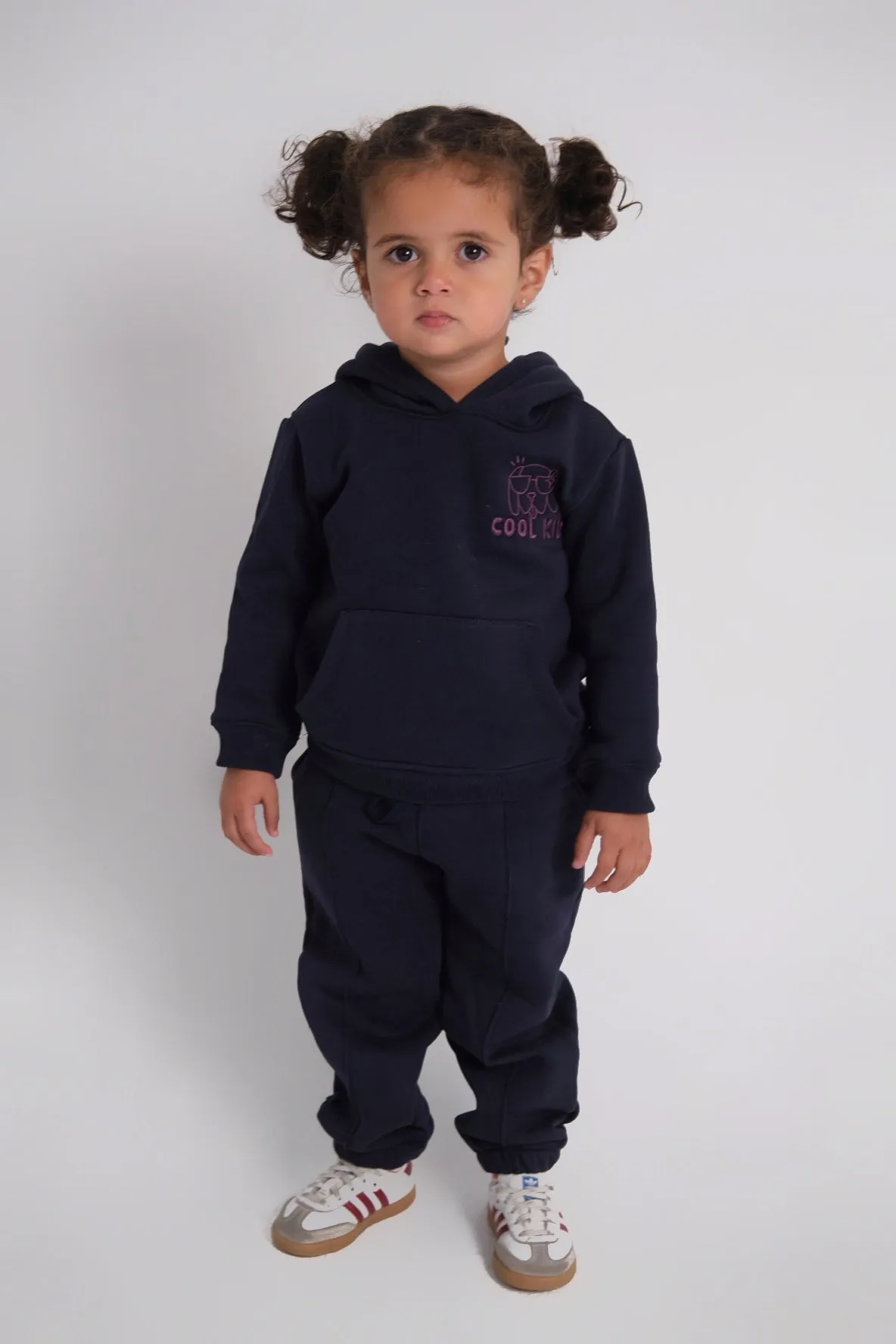 Unisex "Cool Kid" Navy 2-Piece Hooded Outfit Set