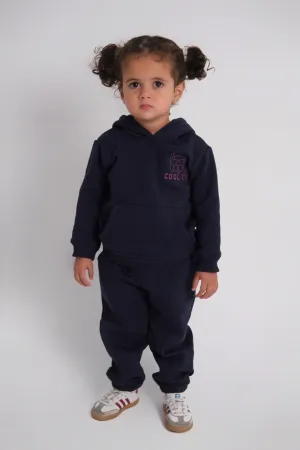 Unisex "Cool Kid" Navy 2-Piece Hooded Outfit Set