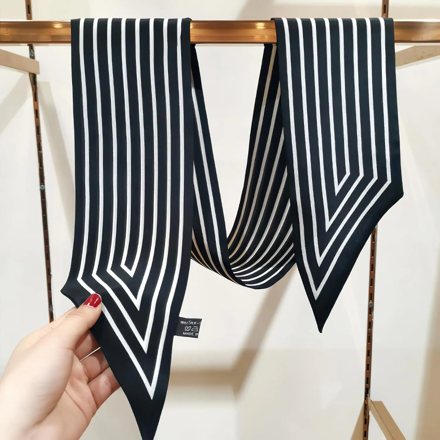 vimate Hair Scarf for Women Fashion Satin Silky Feeling Neck Scarf Bag Purse Scarf for Handbag Handle Etc