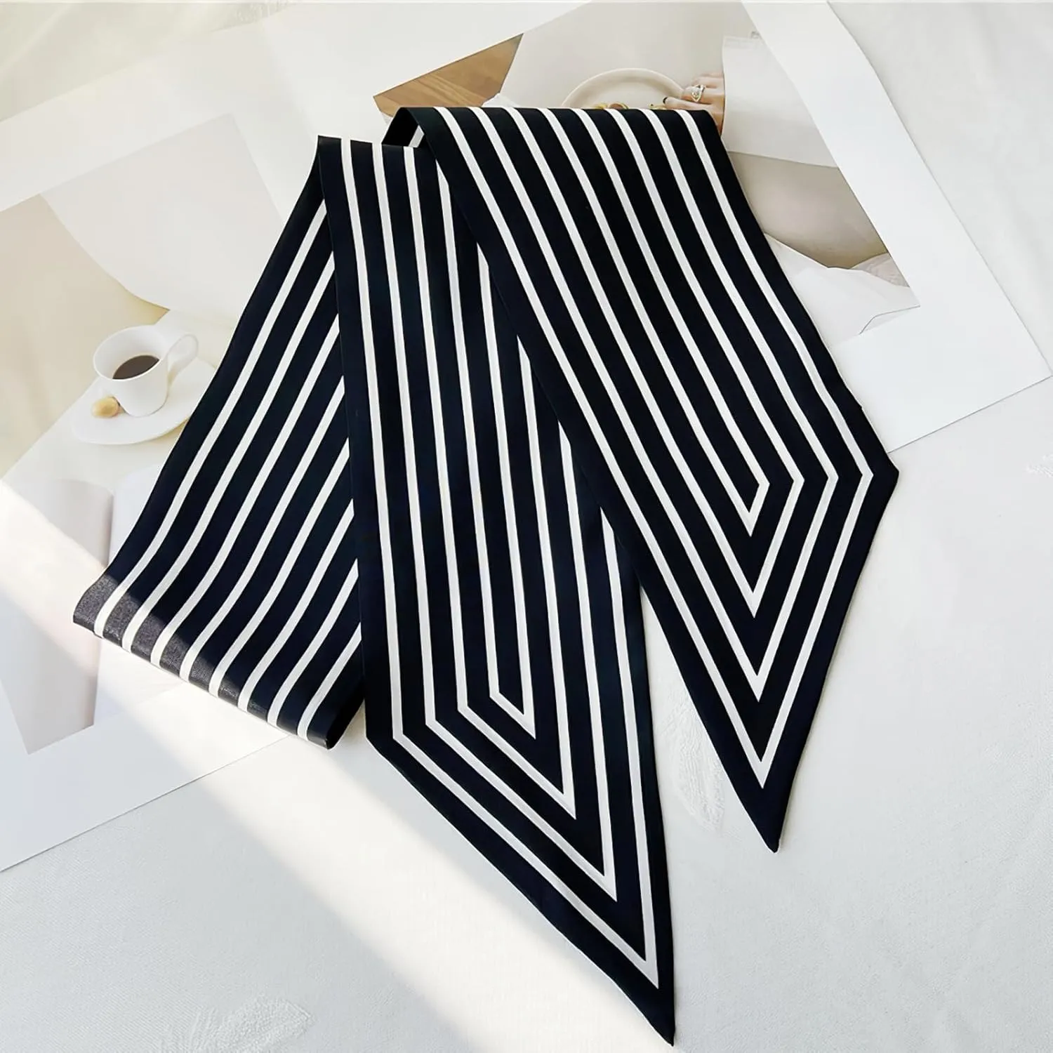 vimate Hair Scarf for Women Fashion Satin Silky Feeling Neck Scarf Bag Purse Scarf for Handbag Handle Etc
