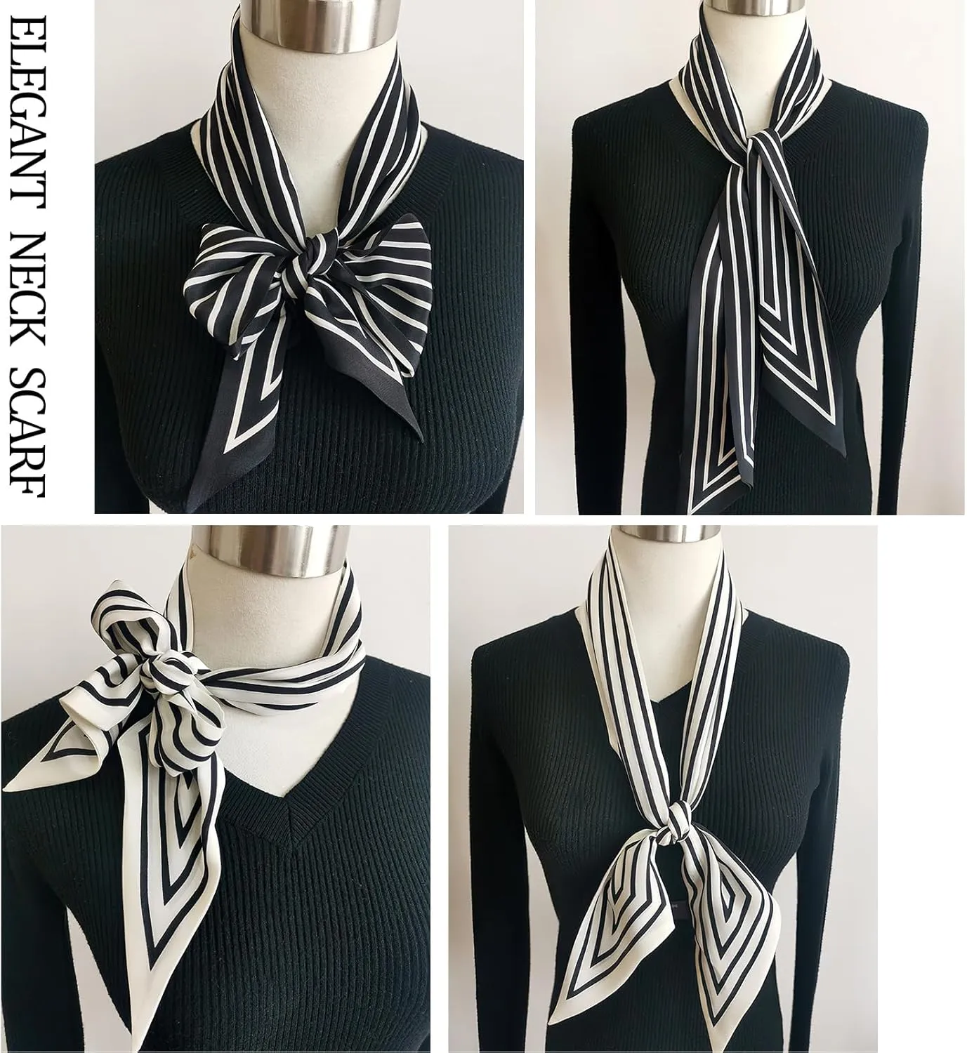 vimate Hair Scarf for Women Fashion Satin Silky Feeling Neck Scarf Bag Purse Scarf for Handbag Handle Etc