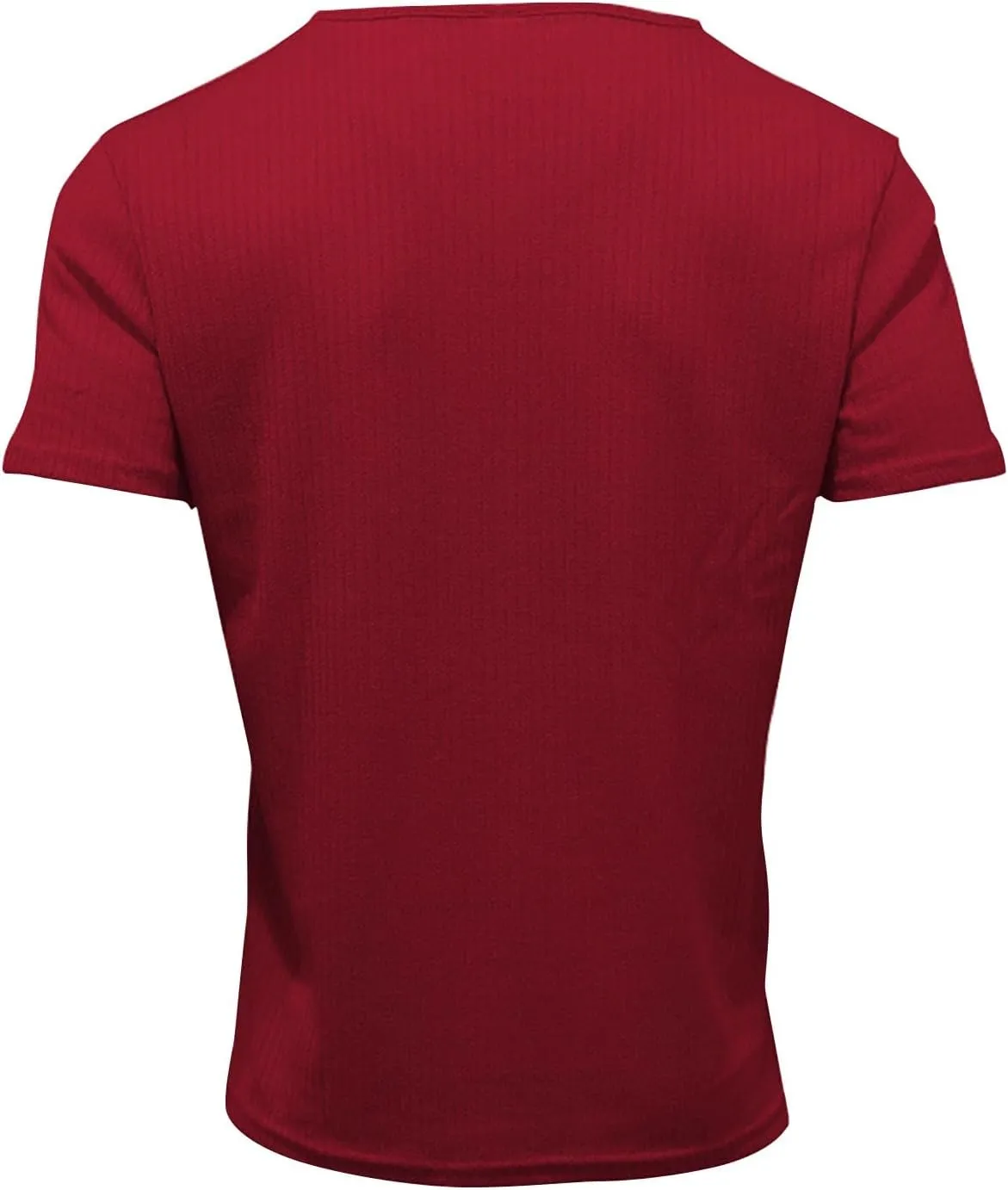 WENKOMG1 Mens Deep V Neck Shirt Ribbed Casual Short Sleeve Stretchy Shirt Invisible T-Shirt Low Cut Muscle Tees