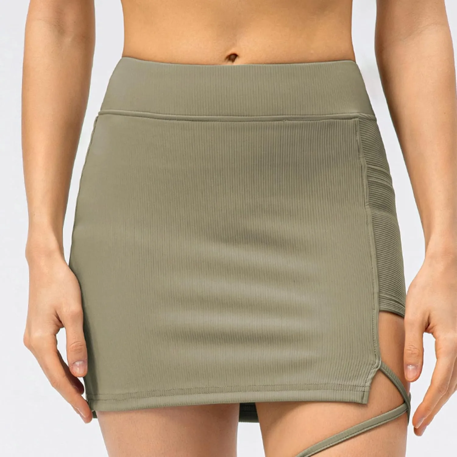 White Skirts for Women Side Lace Up Notch Skirt Sexy Pure Lightweight Soft Comfort Summer Beach Skirts 2025 Outfit