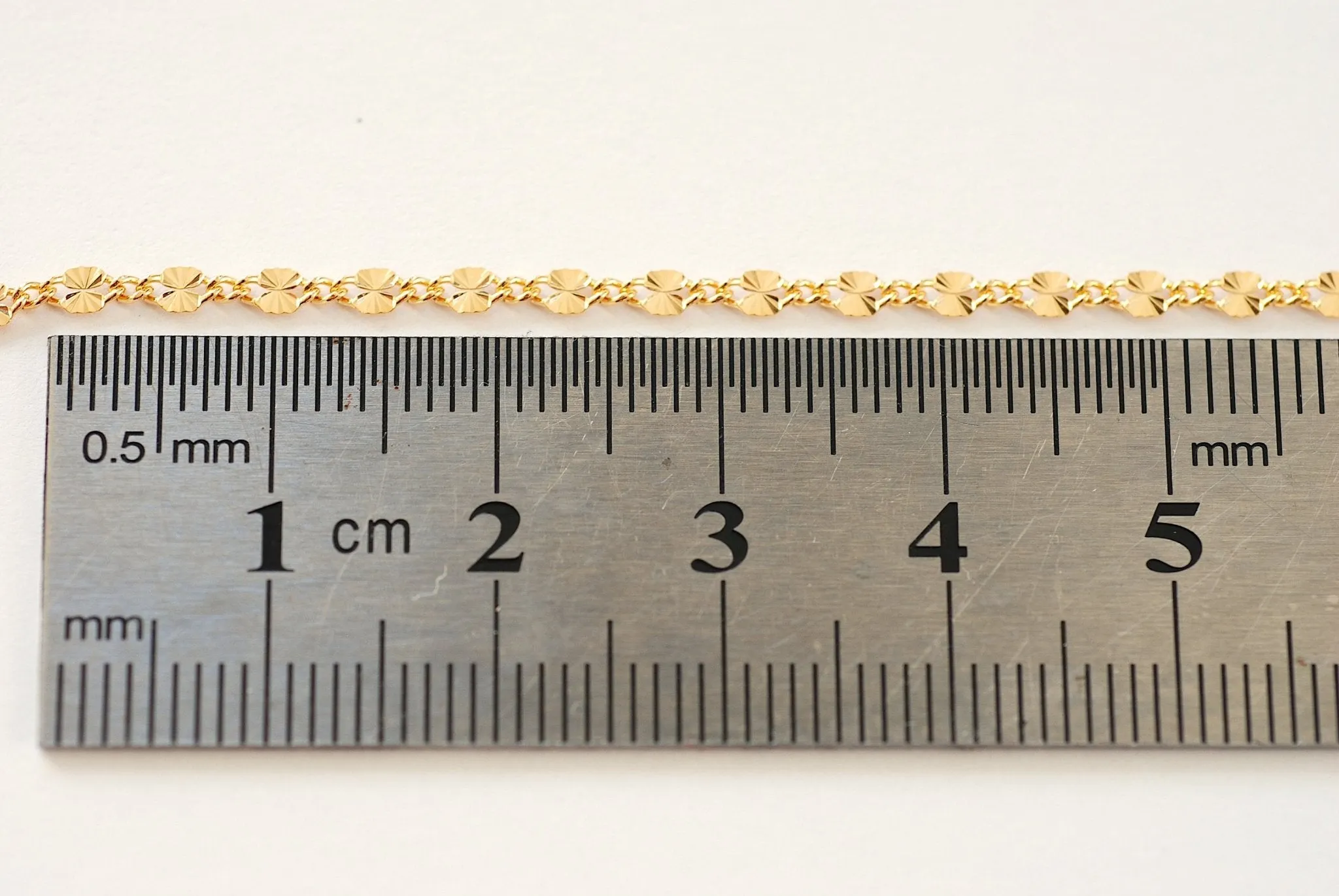 Wholesale 2.5mm Starburst chain l Permanent Jewelry Sparkle Diamond Cut Chain in Gold Filled or Sterling Silver