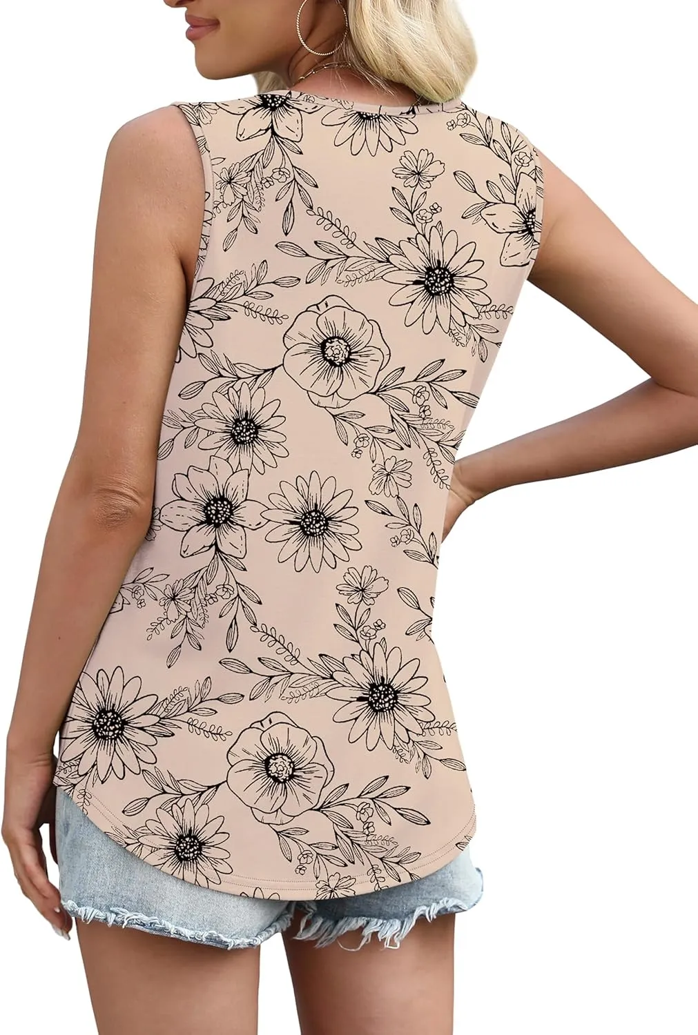 WIHOLL Tank Tops for Women Summer Outfits 2025 Square Neck Casual Shirts Blouses