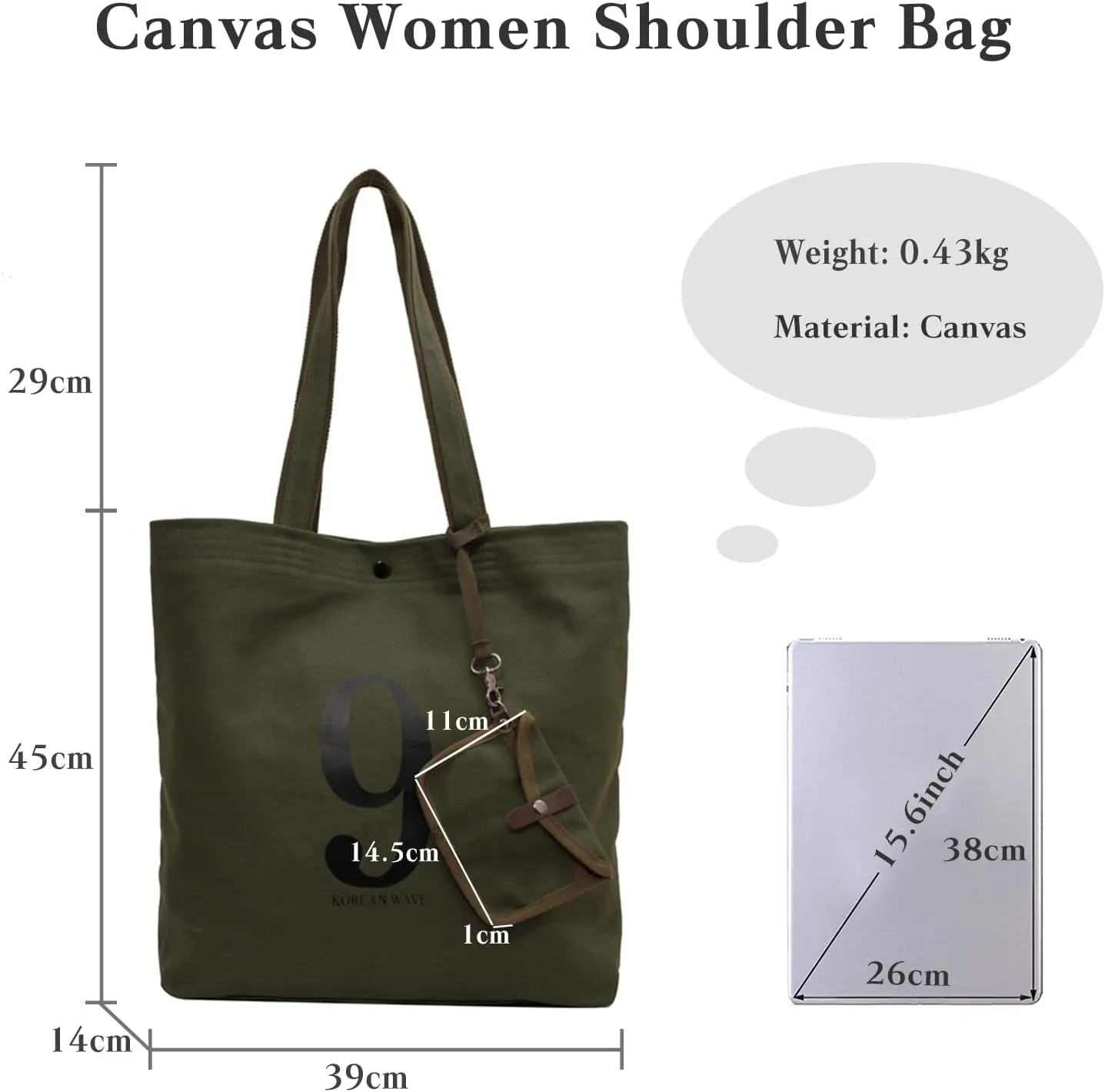 Women Canvas Bag Tote Bag Handbag