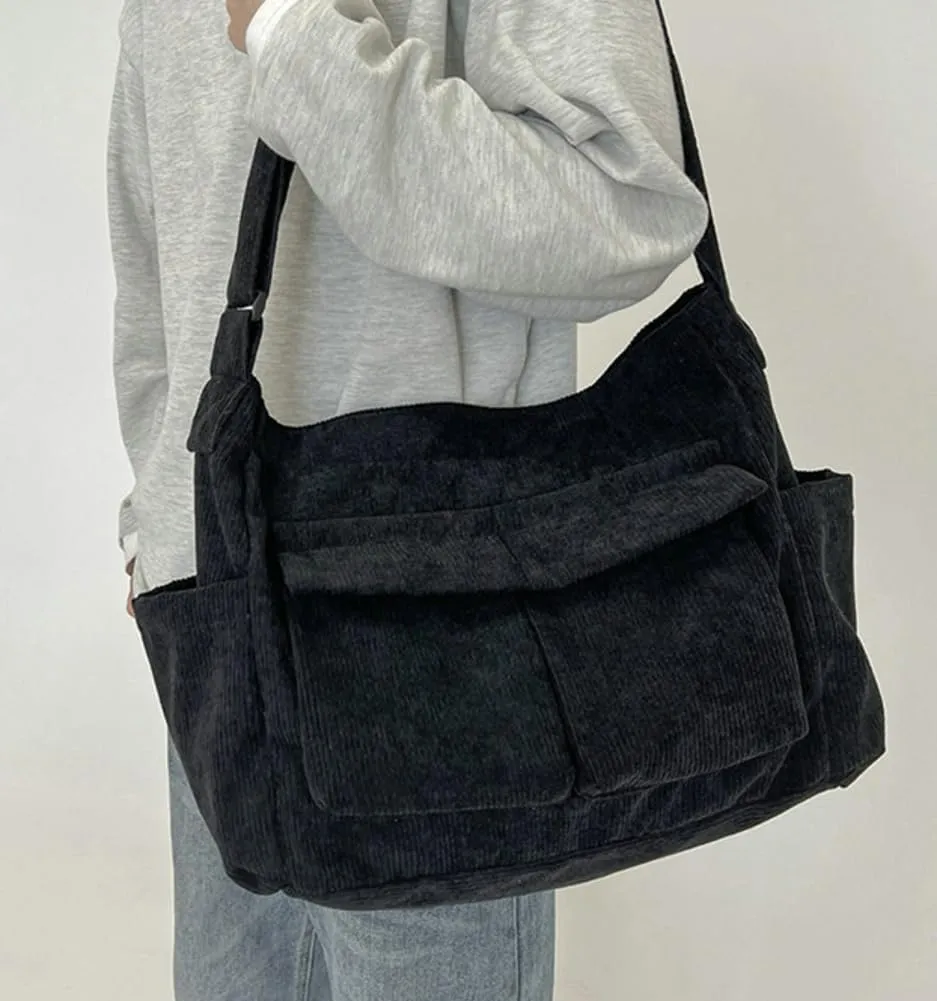 Women Canvas Messenger Bag Large Hobo Bag Canvas Crossbody Shoulder Bag Messenger Tote Bag Handbag