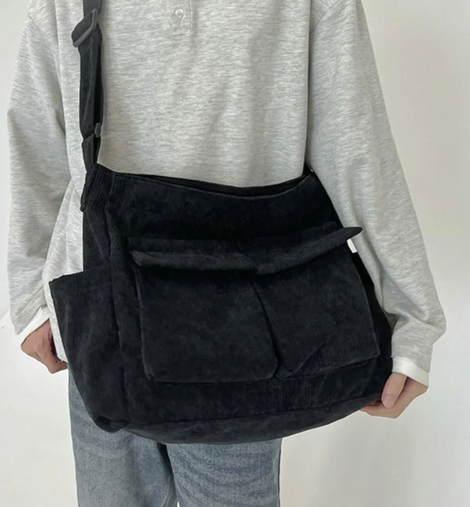 Women Canvas Messenger Bag Large Hobo Bag Canvas Crossbody Shoulder Bag Messenger Tote Bag Handbag