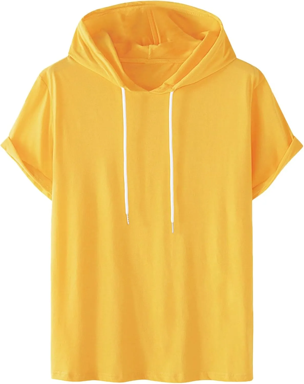 Women Casual Athletic Tops Summer Short Sleeve Hoodie Sweatshirts Spring Drawstring Hooded Pullover Sports Tops