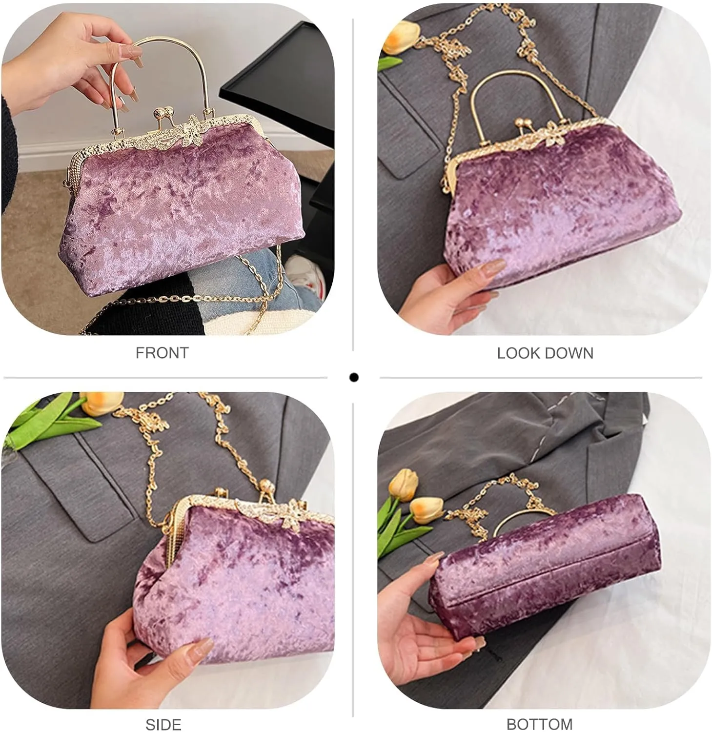 Women Clutch Purses Ladies Evening Bag Handbag Crossbody Shoulder Grab Luxury Clutch Party Wedding Bags