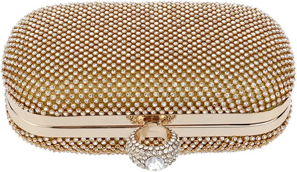 Women Rhinestones Clutch Bag Finger Ring Diamonds Evening Bags Party Bridal Wedding Shoulder Handbags