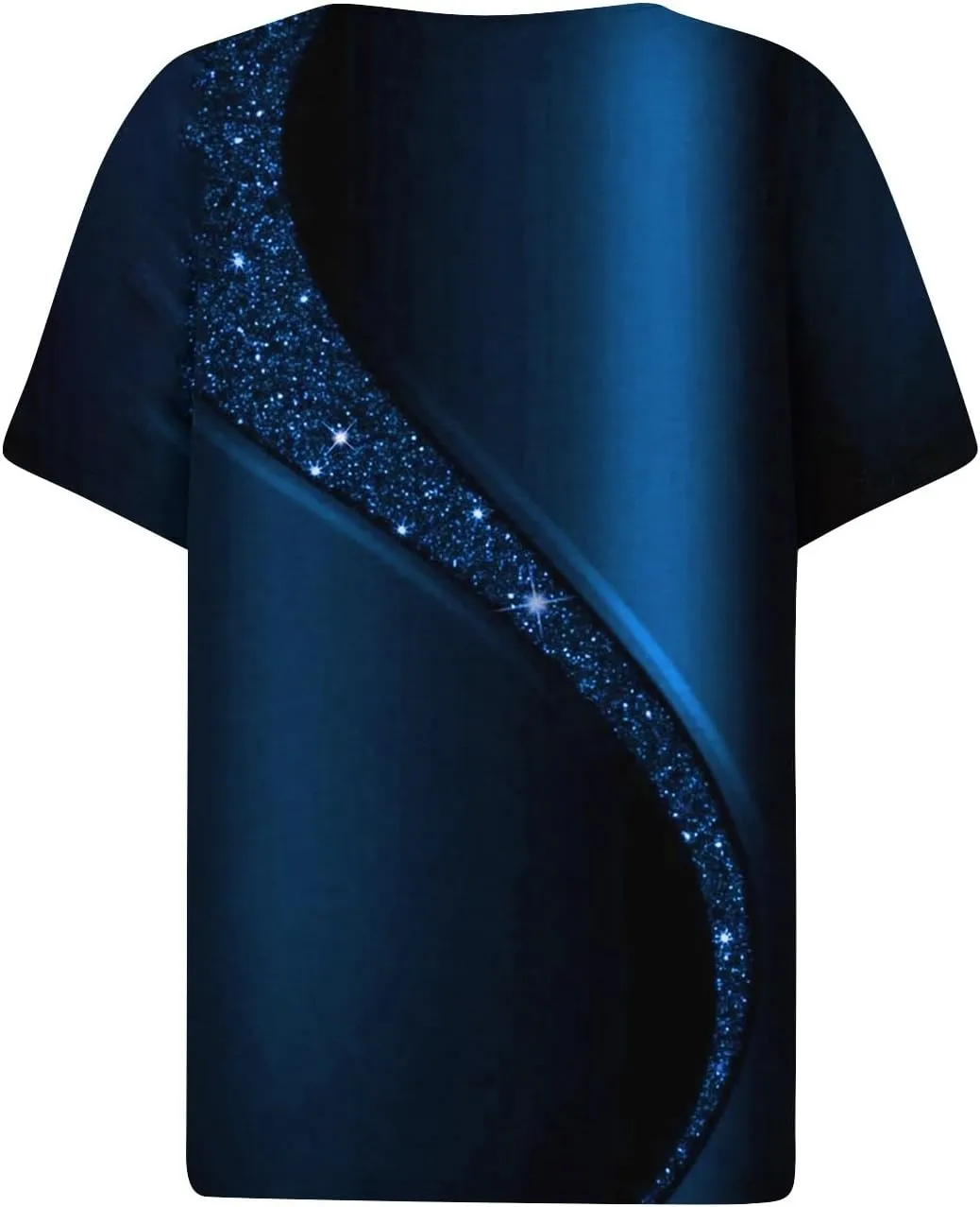 Women Short Sleeve Tops 2024 Summer Casual V Neck Pullover Fashion Plus Size Blouse Tees Printed Button T Shirt