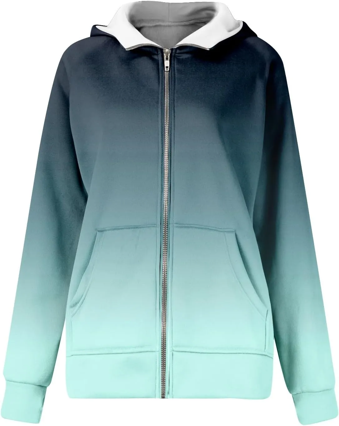 Women Zip Up Hoodie Fall Crop Top Thumb Hole Patterned Cute Hoodies Winter Vintage Long Sleeve Clothes With Pockets