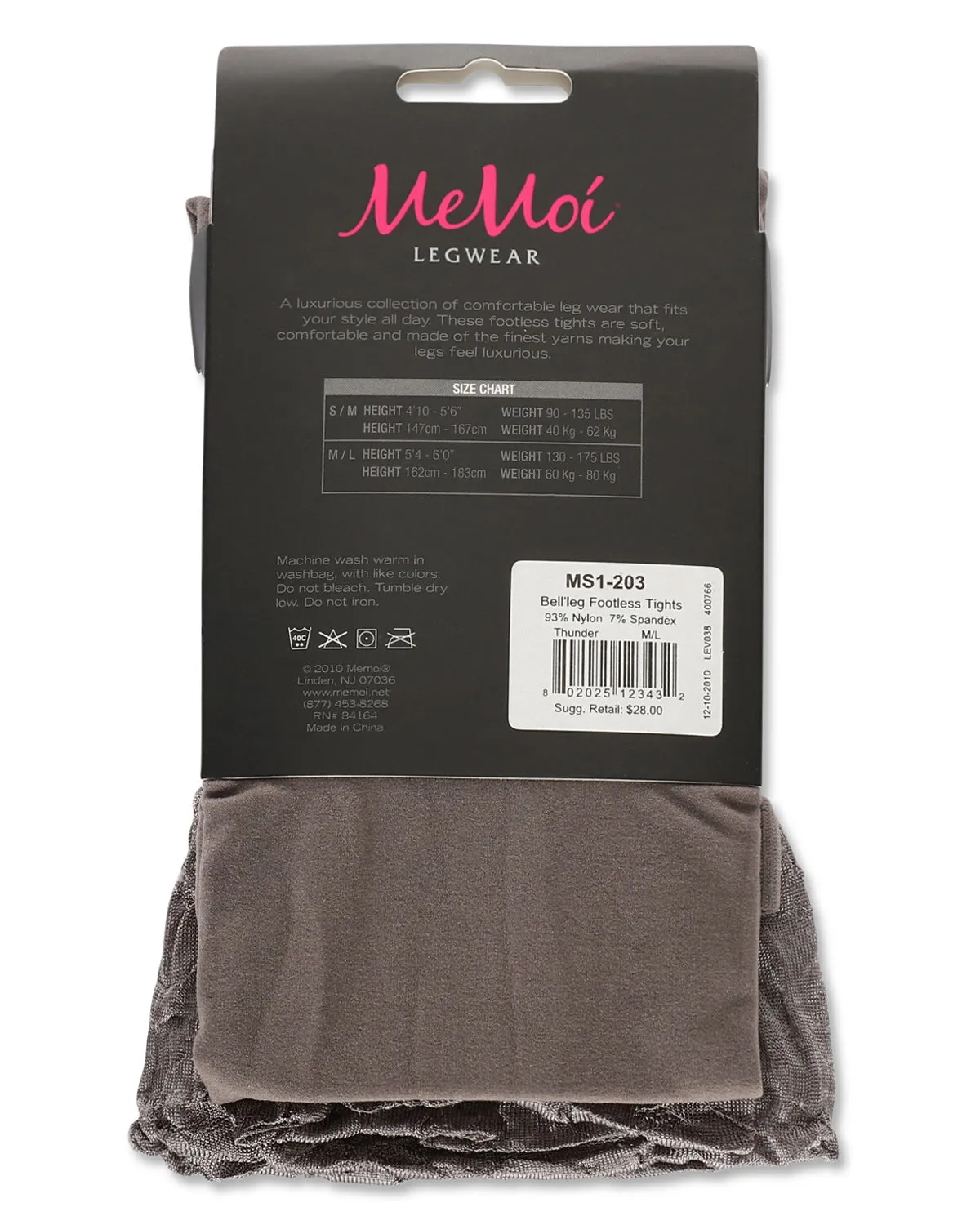 Women's Bell'leg Footless Nylon Tights