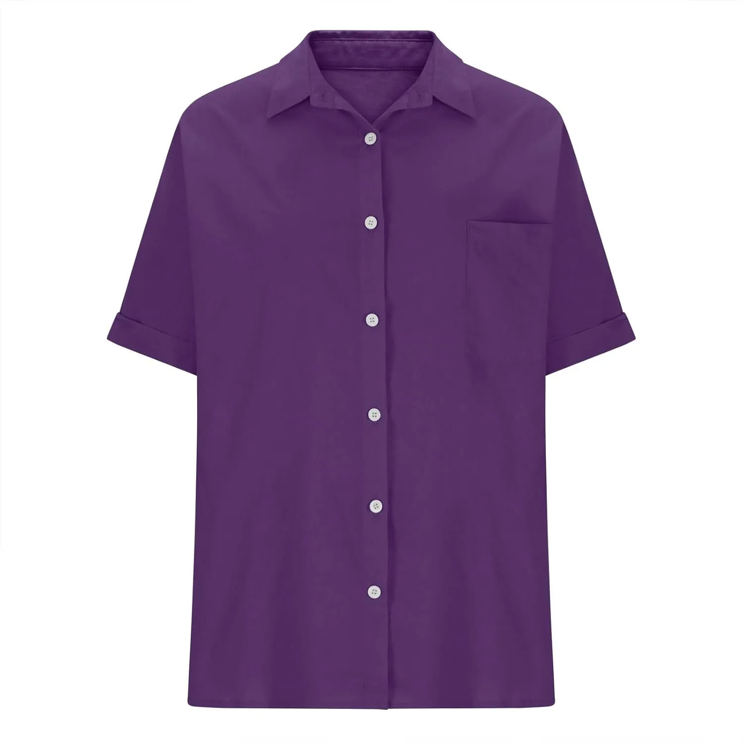 Womens Button Down Casual Shirts Color Block Striped Blouse Tops Long Sleeve Collar Shirt Dressy Work Outfits Clothing