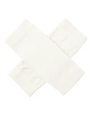 Women's Cable Fingerless Cashmere Gloves New Ivory White