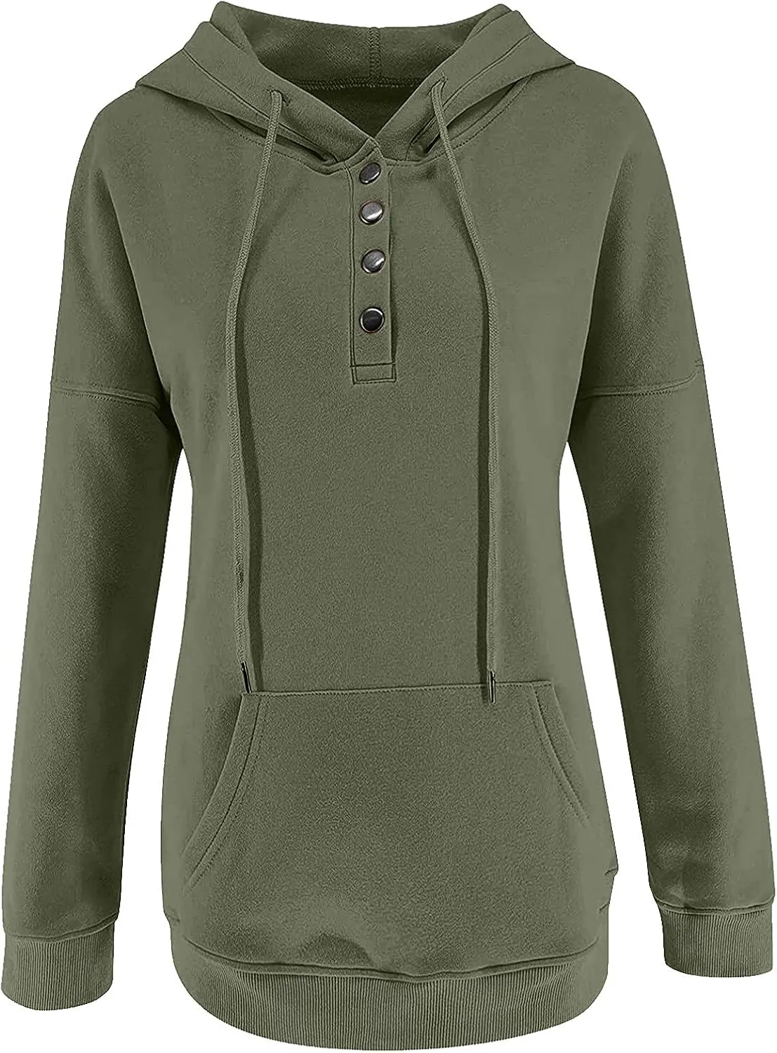 Womens Casual Hoodies Pullover Tops 2022 Fall Clothes Drawstring Long Sleeve Sweatshirts with Pocket