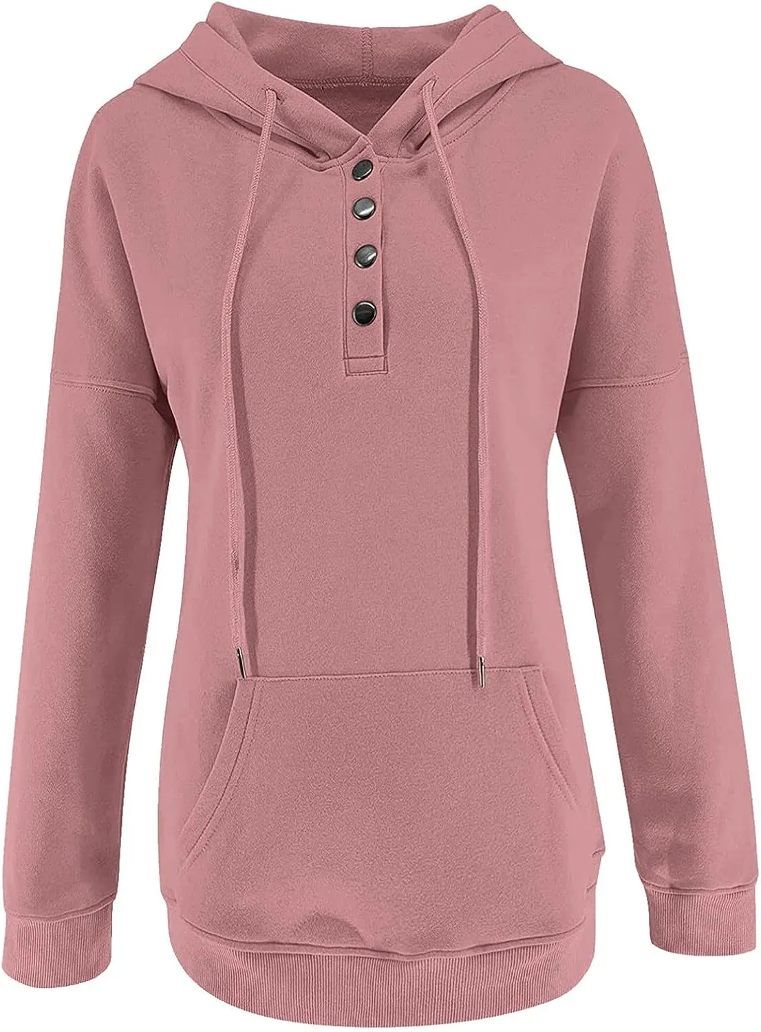 Womens Casual Hoodies Pullover Tops,2022 Fall Clothes Drawstring Long Sleeve Sweatshirts with Pocket