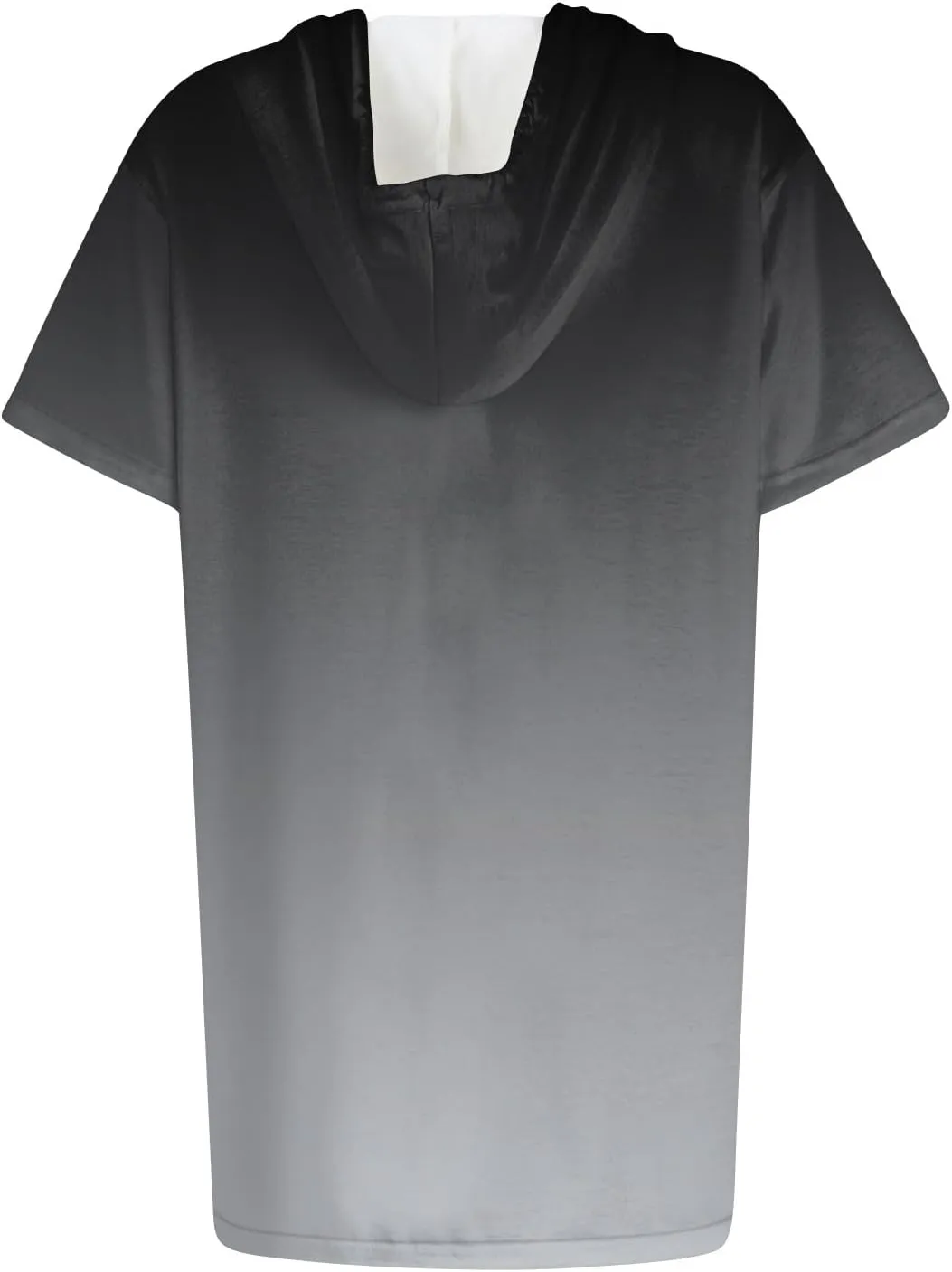 Women's Casual Summer Hoodies Short Sleeve Drawstring Hoodies Tops Front Pullover T-Shirts Tops