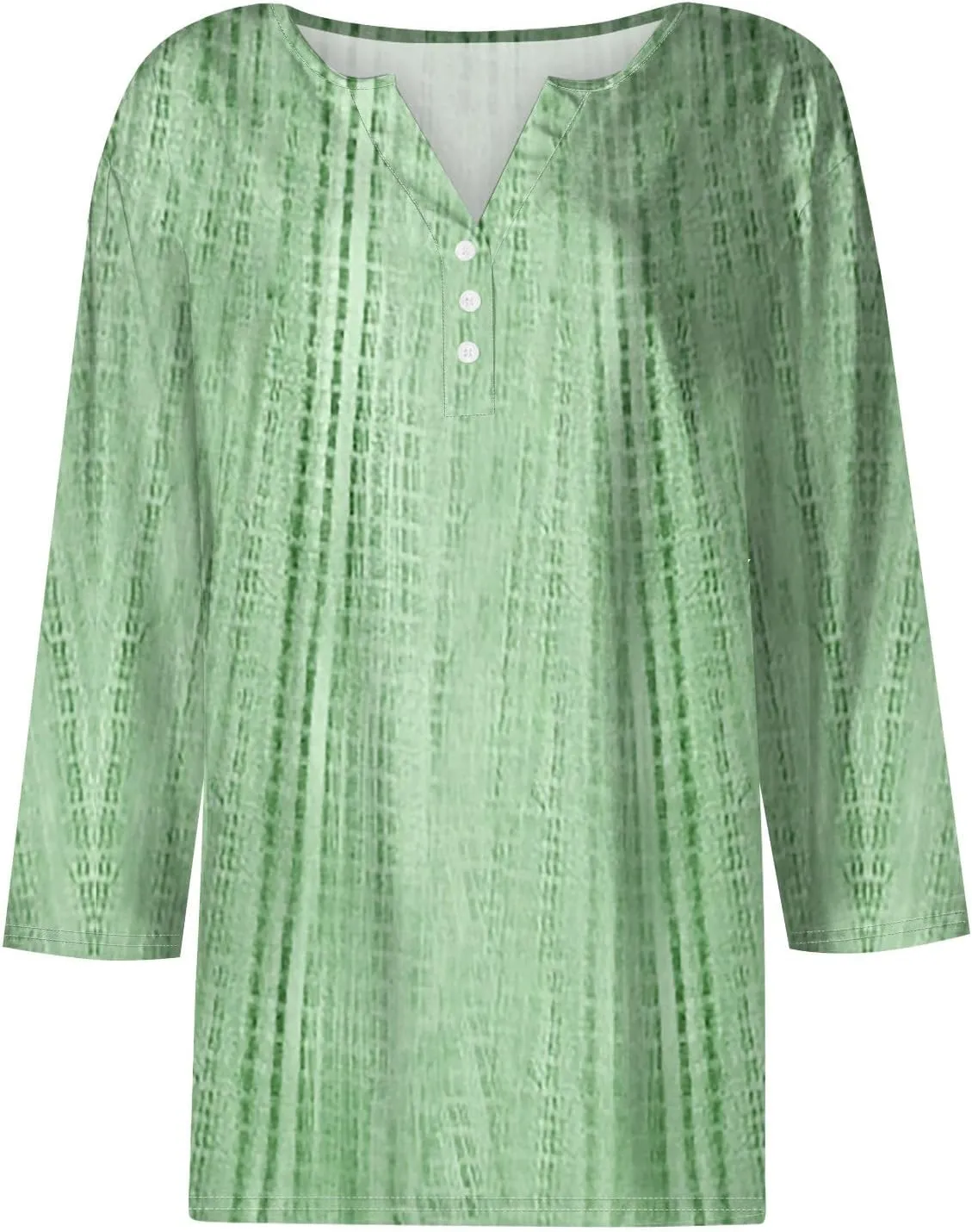 Women's Casual V-Neck 3/4 Sleeve Button Down Floral Print Blouse Top for Spring and Summer Fashion Outfit